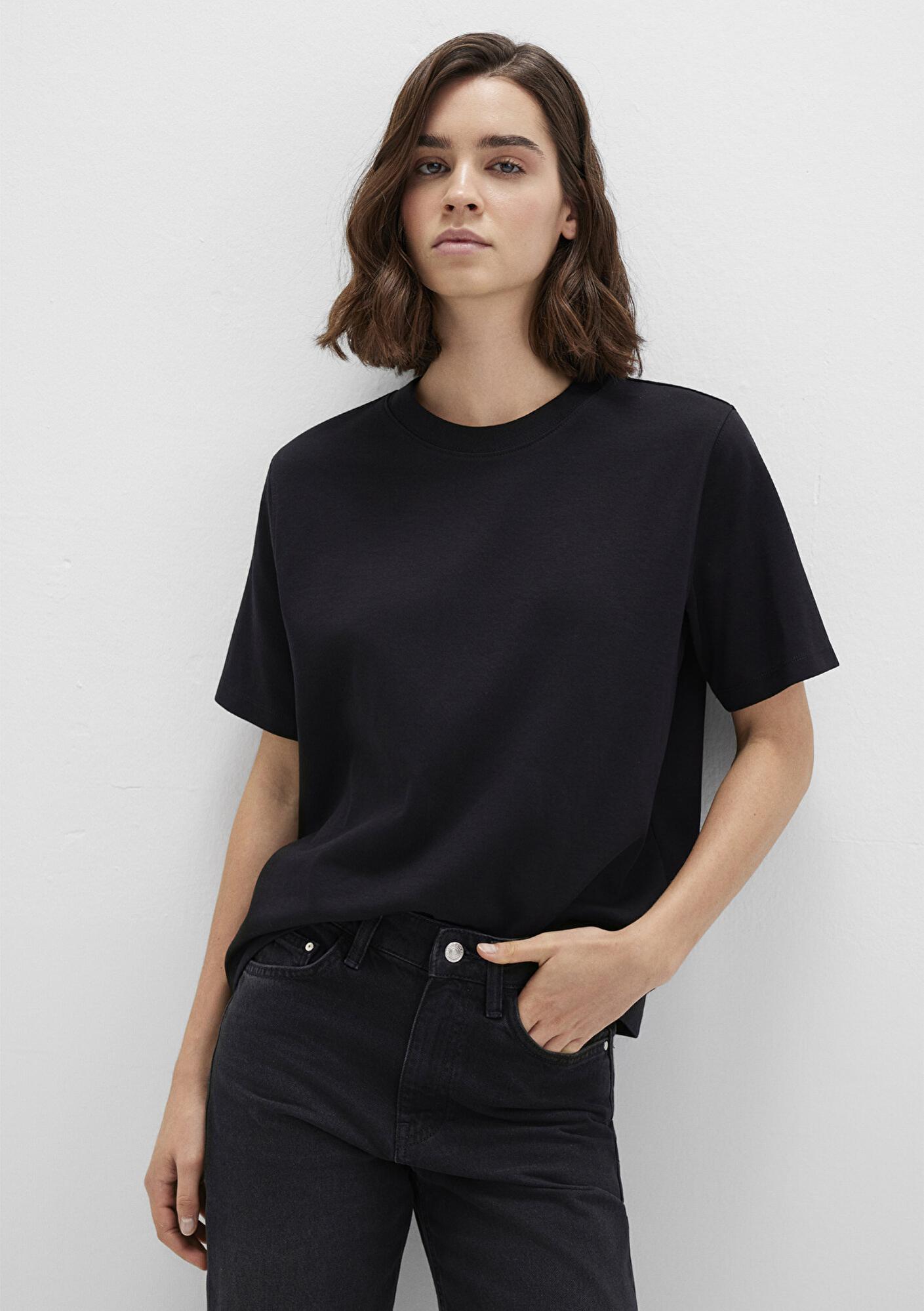 Mavi Siyah Basic İnterlok Tişört Loose Fit / Bol Rahat Kesim 1613820-900