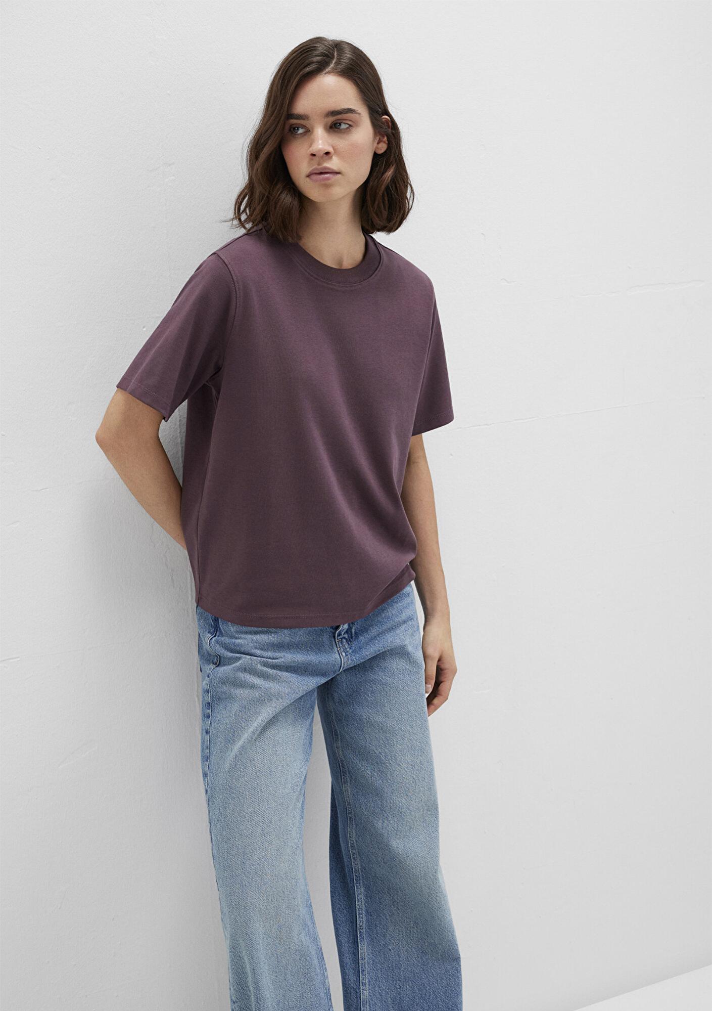 Mavi Mor Basic İnterlok Tişört Loose Fit / Bol Rahat Kesim 1613820-70260