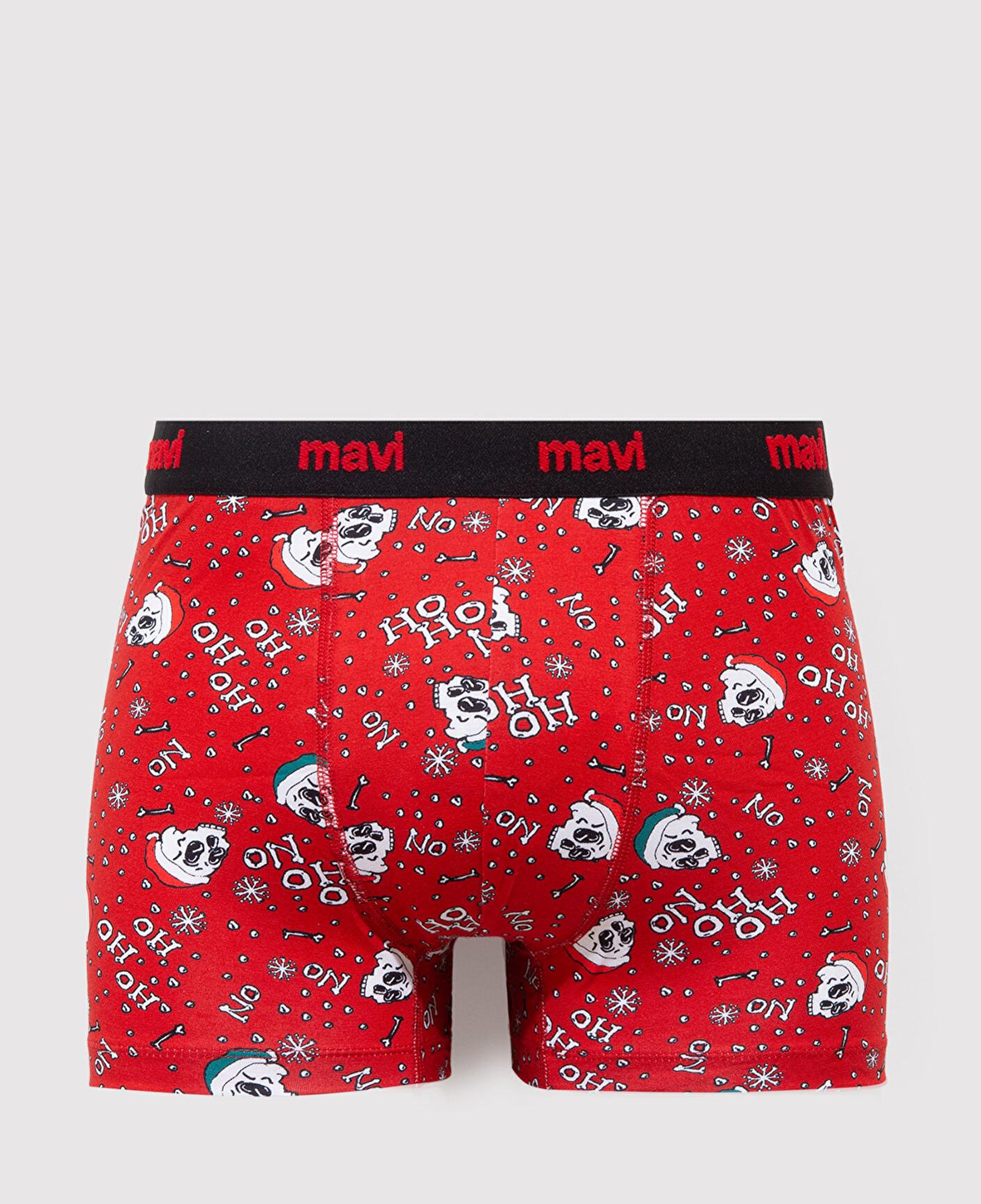 Mavi Yılbaşı Temalı Baskılı Boxer 0912122-70477