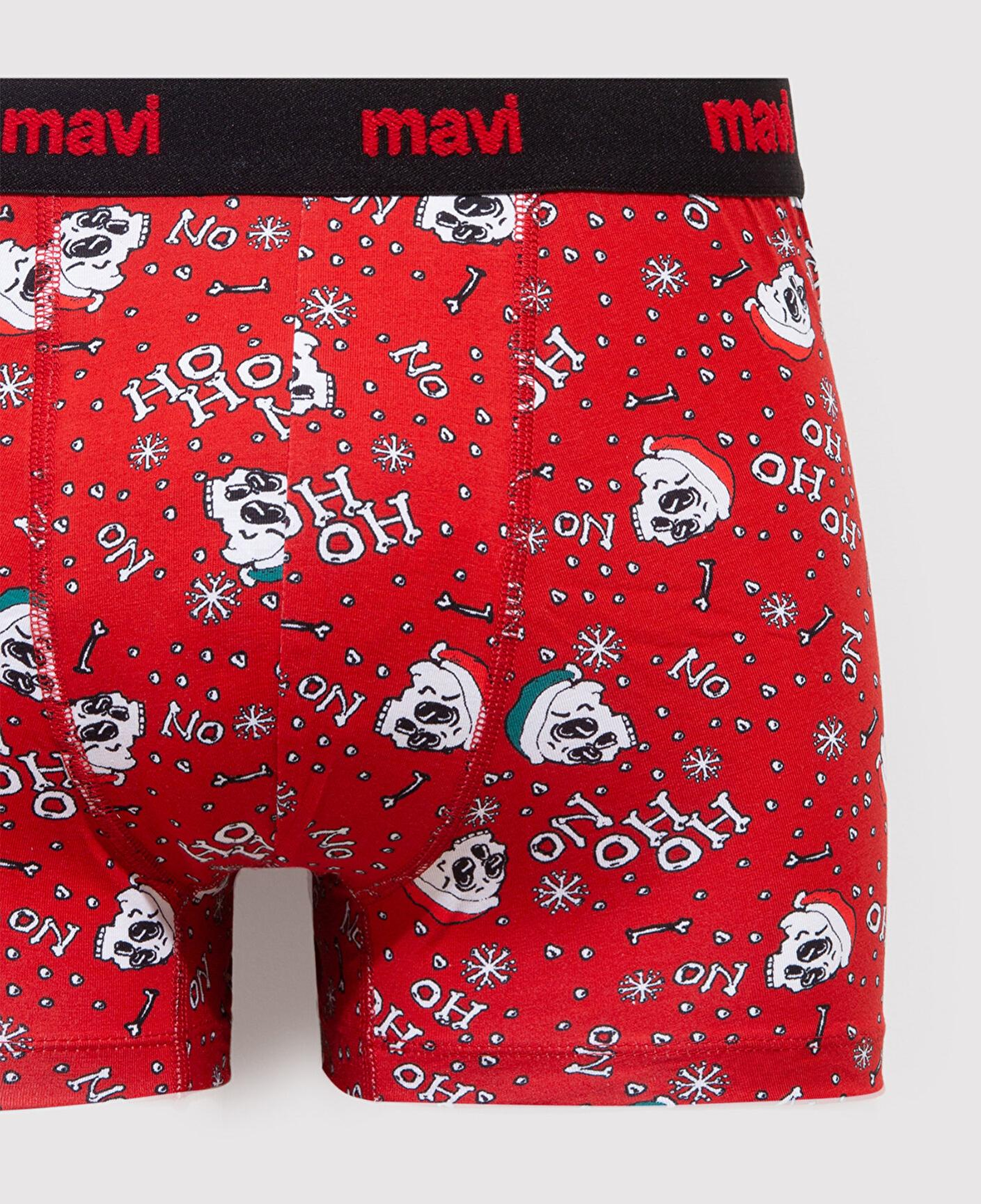 Mavi Yılbaşı Temalı Baskılı Boxer 0912122-70477