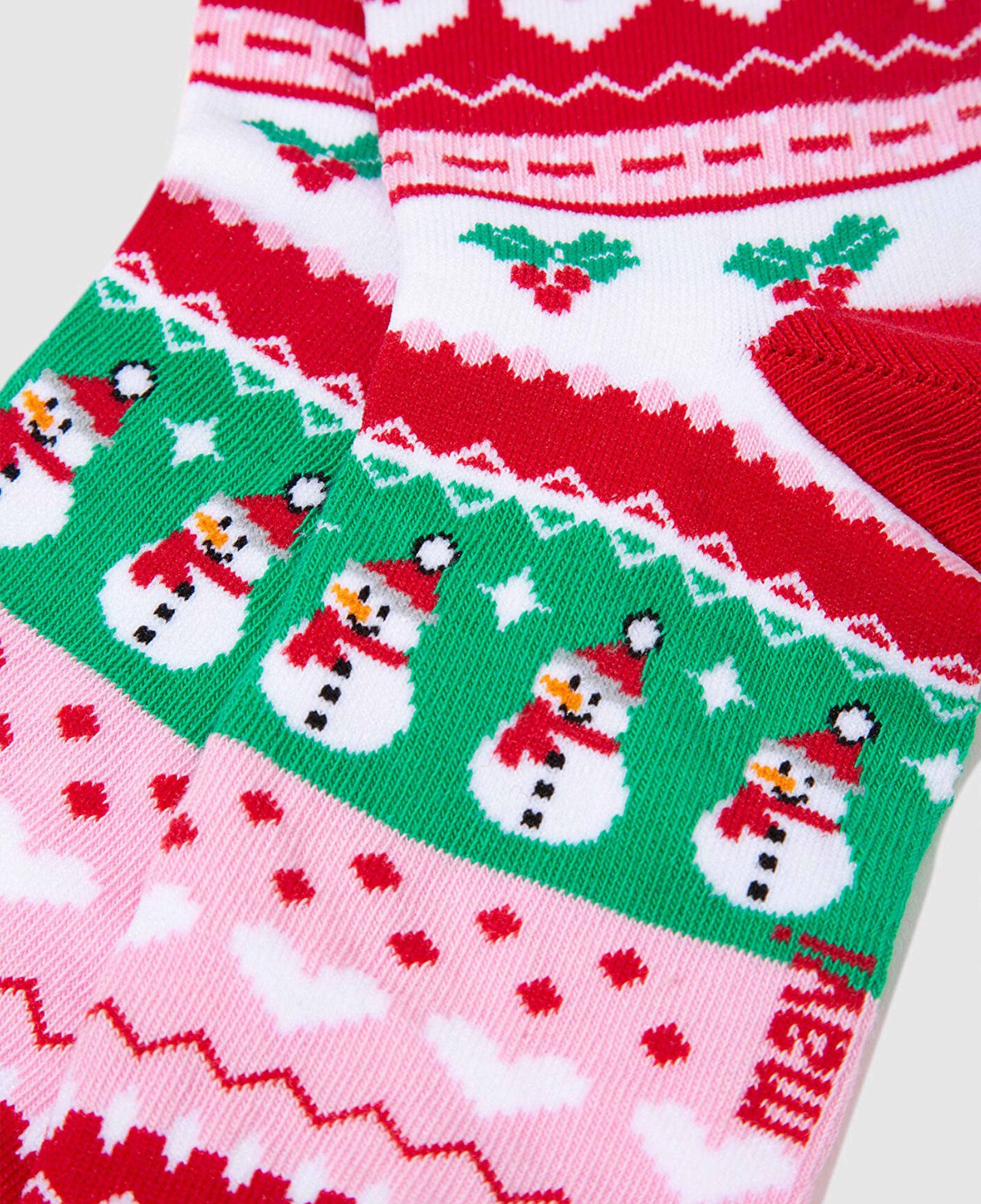 Mavi Yılbaşı Temalı Kırmızı Soket Çorap 1913726-70463