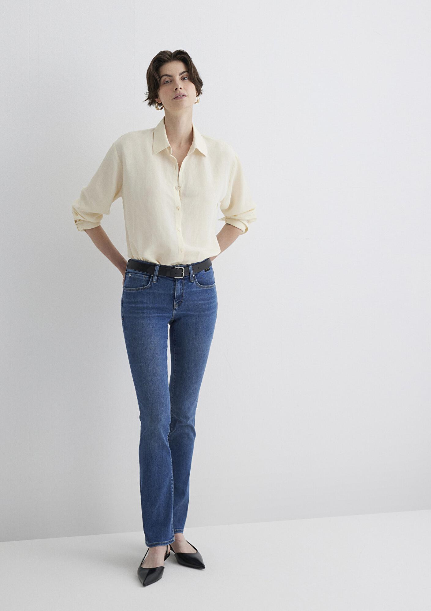 Mavi Mona Gold Klasik Gölgeli Indigo Mavisi Jean Pantolon 1049784195