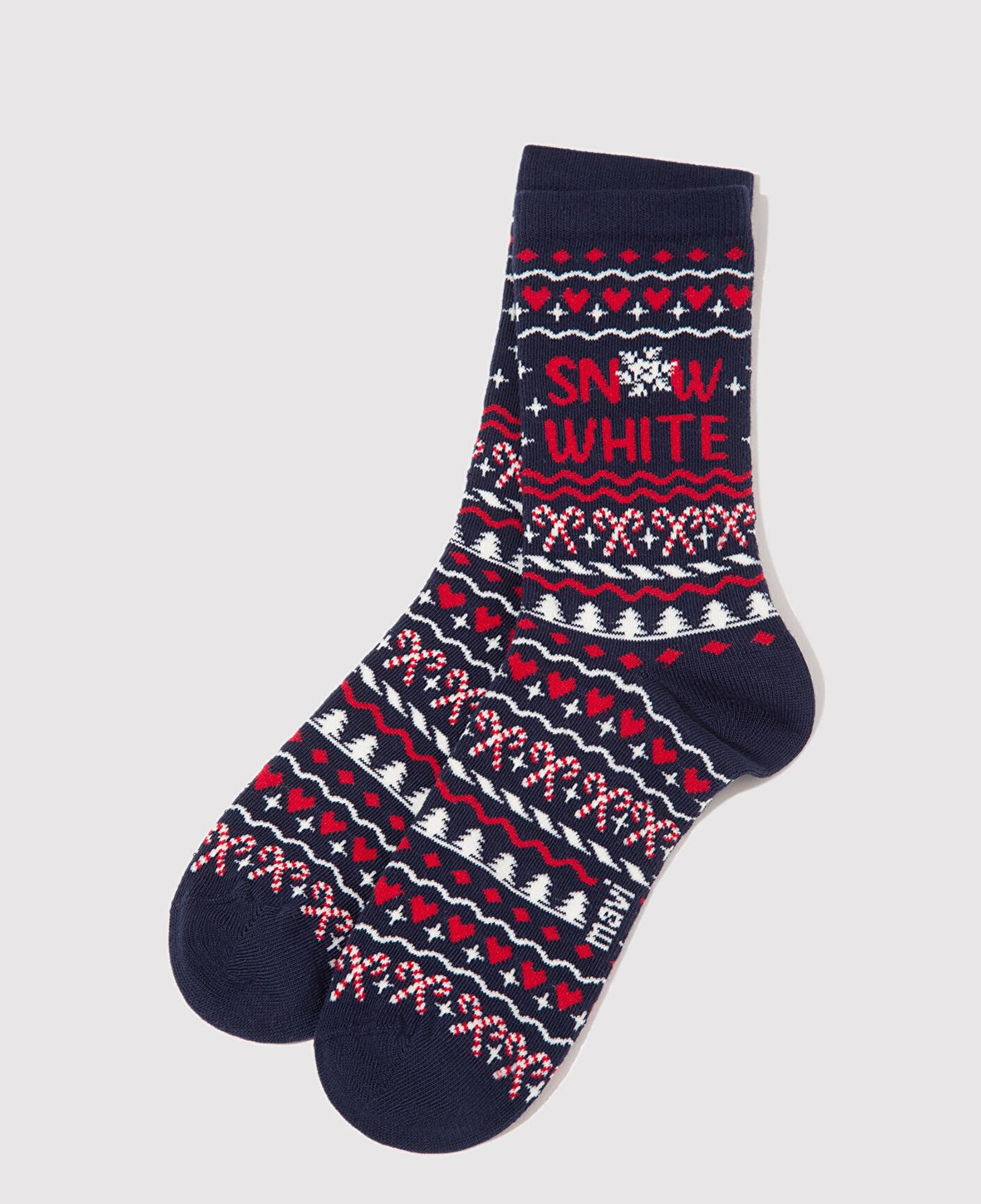 Mavi Yılbaşı Temalı Lacivert Soket Çorap 1913665-70720