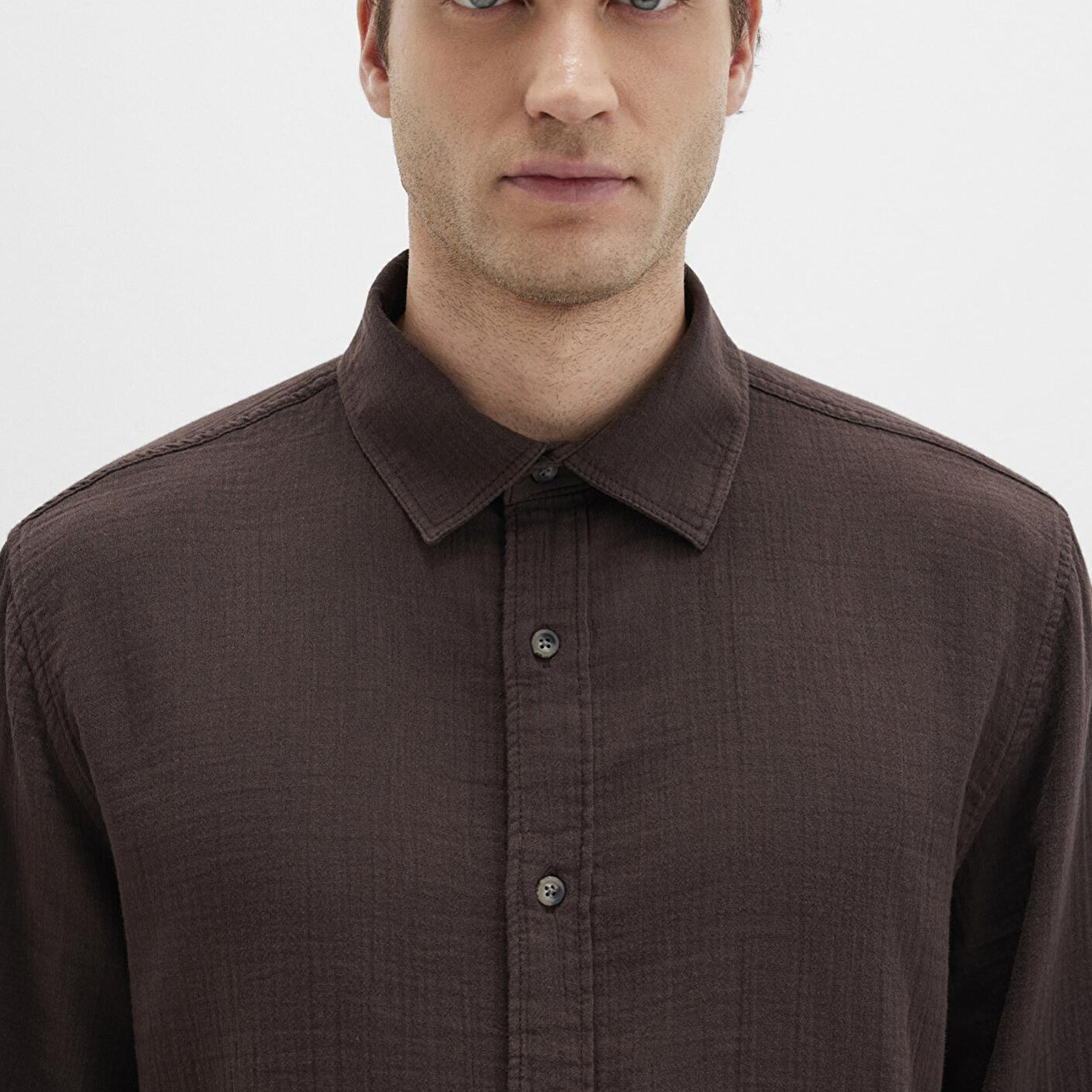 Mavi Kahverengi Gömlek Regular Fit / Normal Kesim 0211518-87537