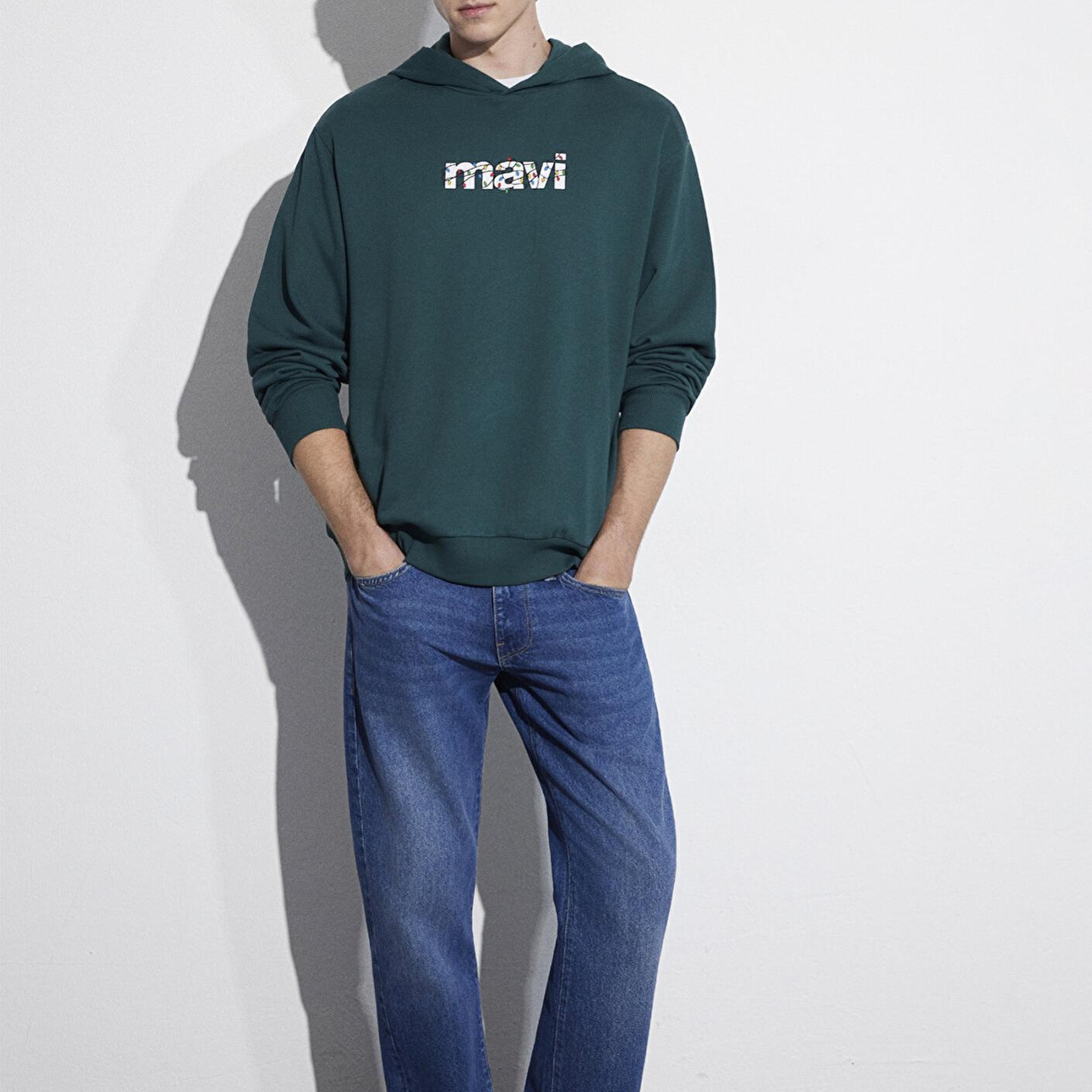 Mavi Yılbaşı Temalı Yeşil Sweatshirt 0S10554-71932