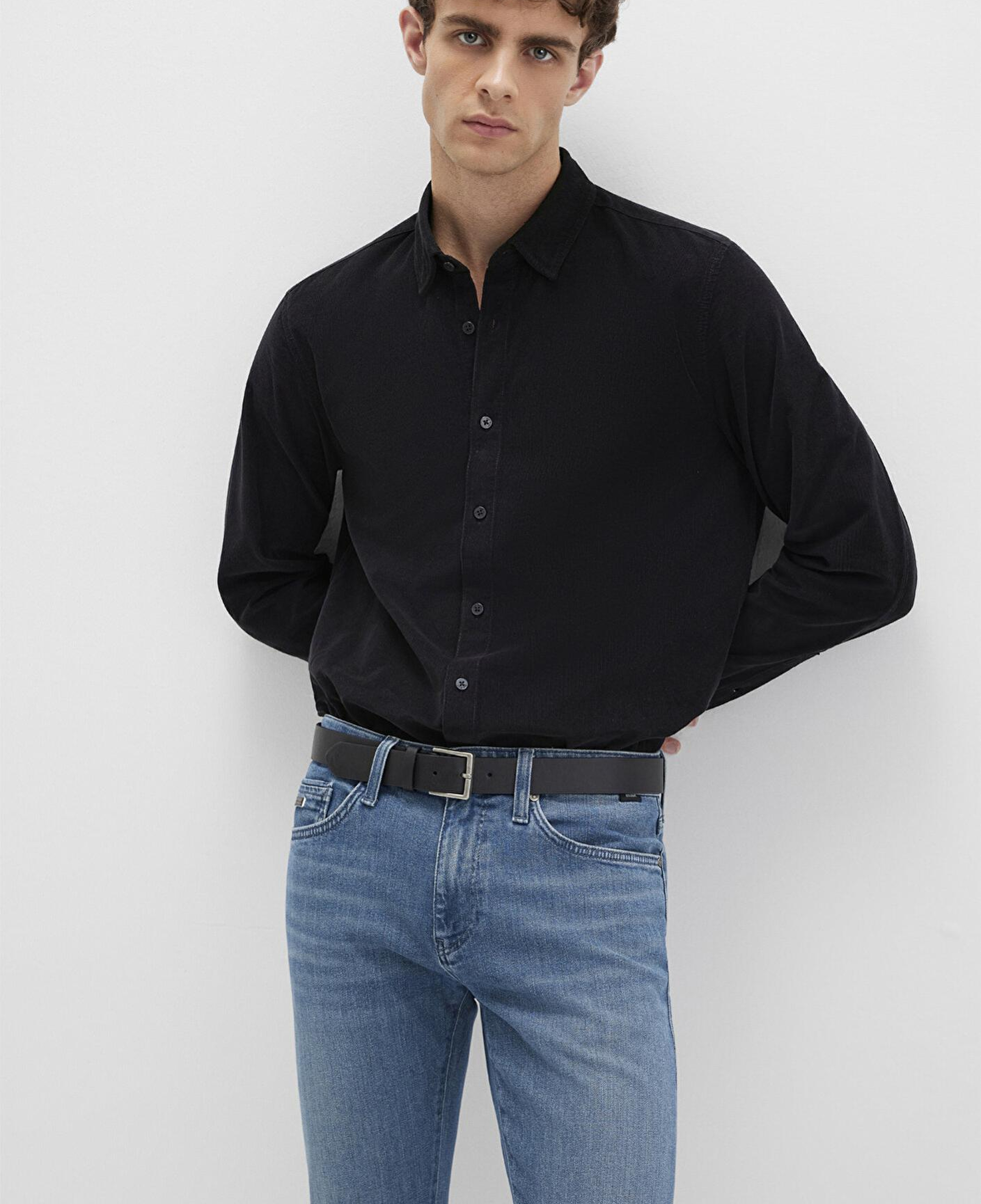 Mavi Mavi Black Kadife Siyah Gömlek Regular Fit / Normal Kesim 0211746-900