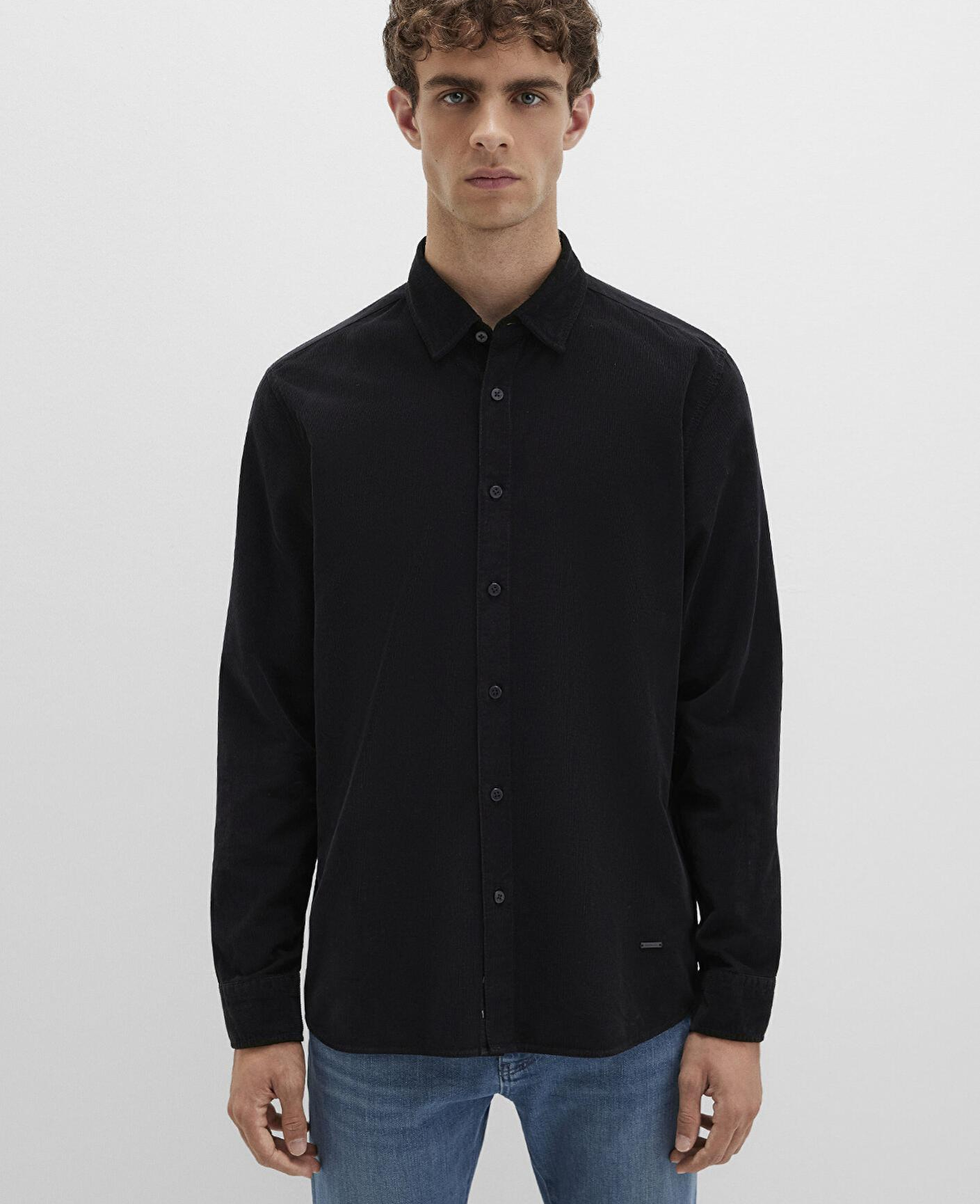 Mavi Mavi Black Kadife Siyah Gömlek Regular Fit / Normal Kesim 0211746-900