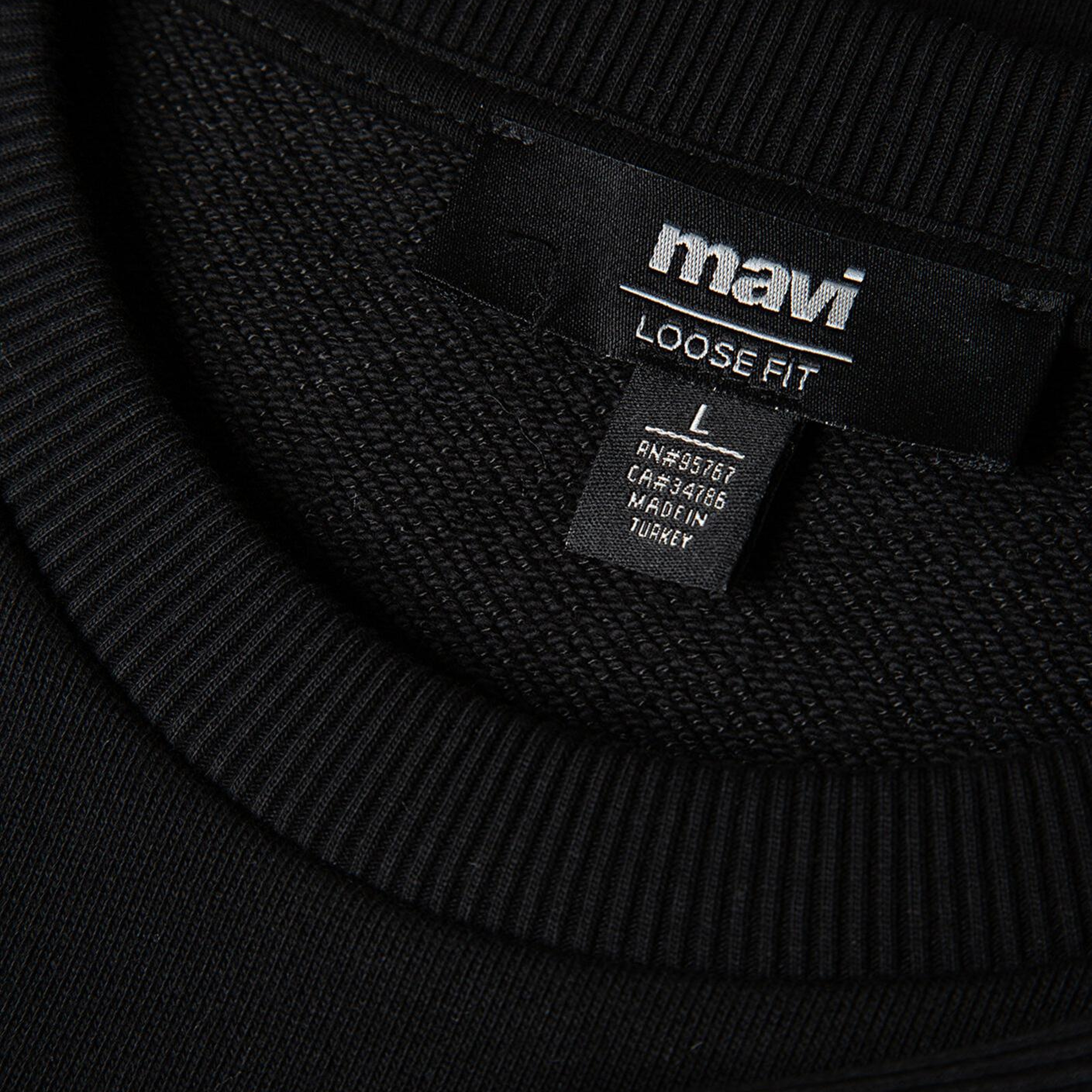 Mavi Mavi Logo Baskılı Siyah Sweatshirt 0S10556-900