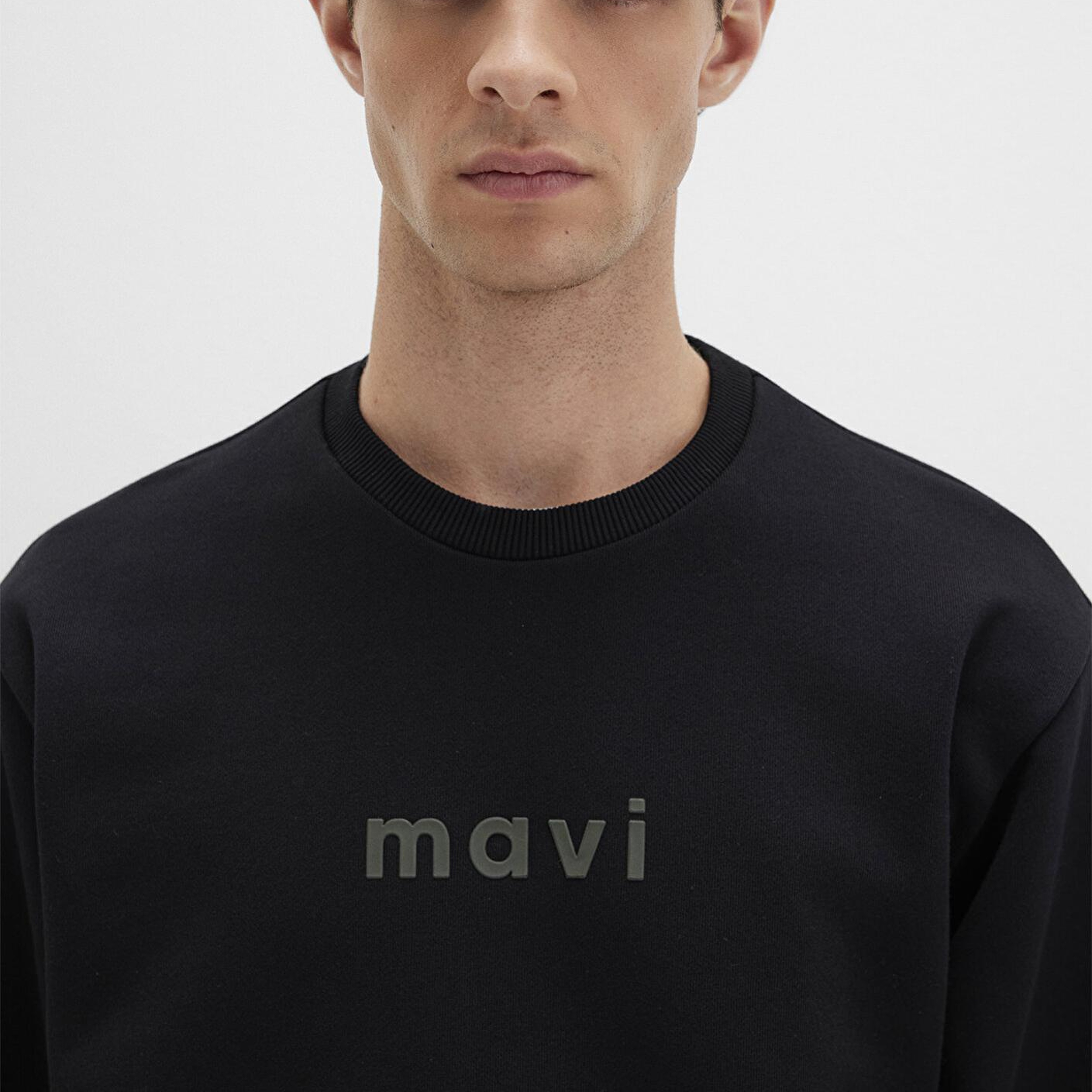 Mavi Mavi Logo Baskılı Siyah Sweatshirt 0S10556-900