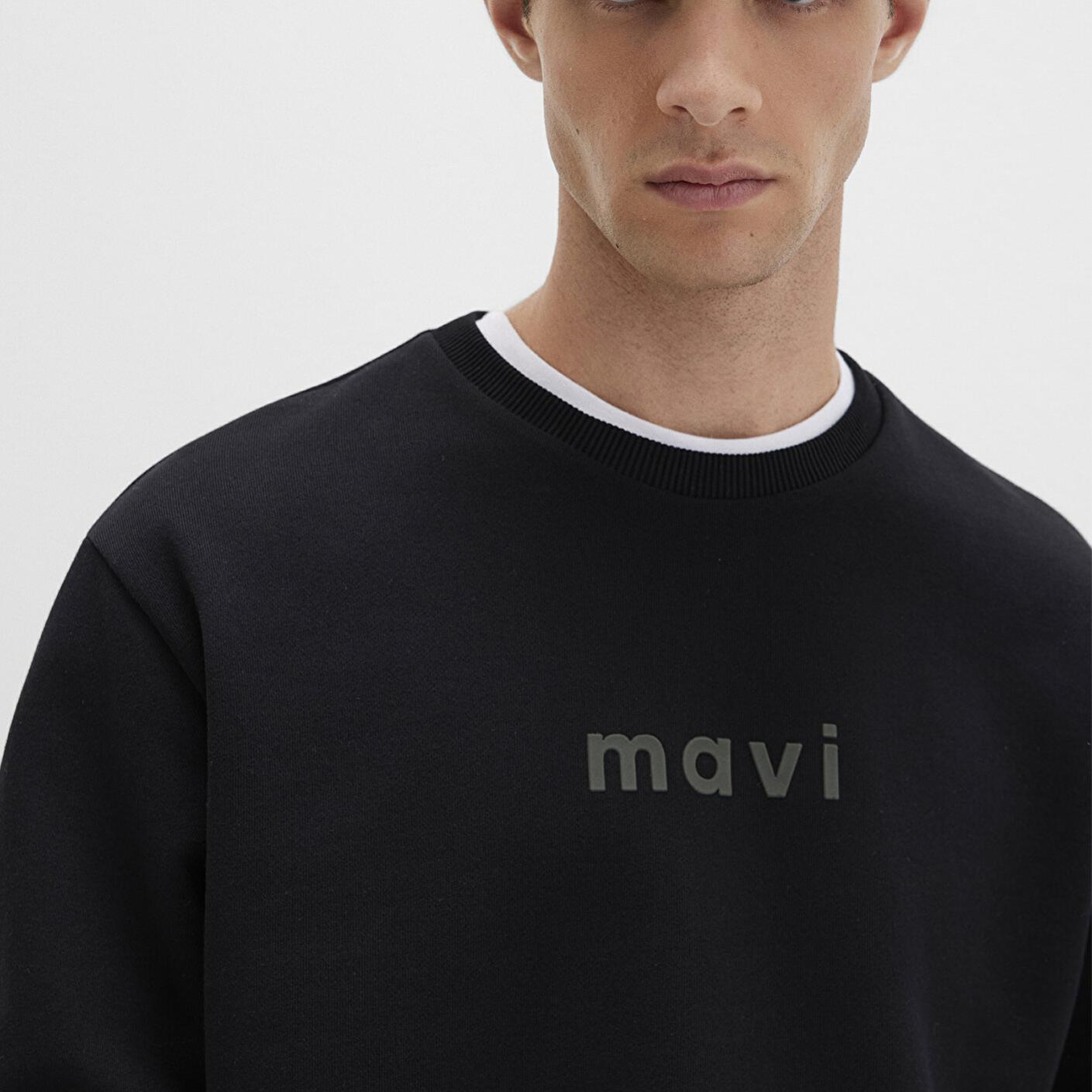 Mavi Mavi Logo Baskılı Siyah Sweatshirt 0S10556-900