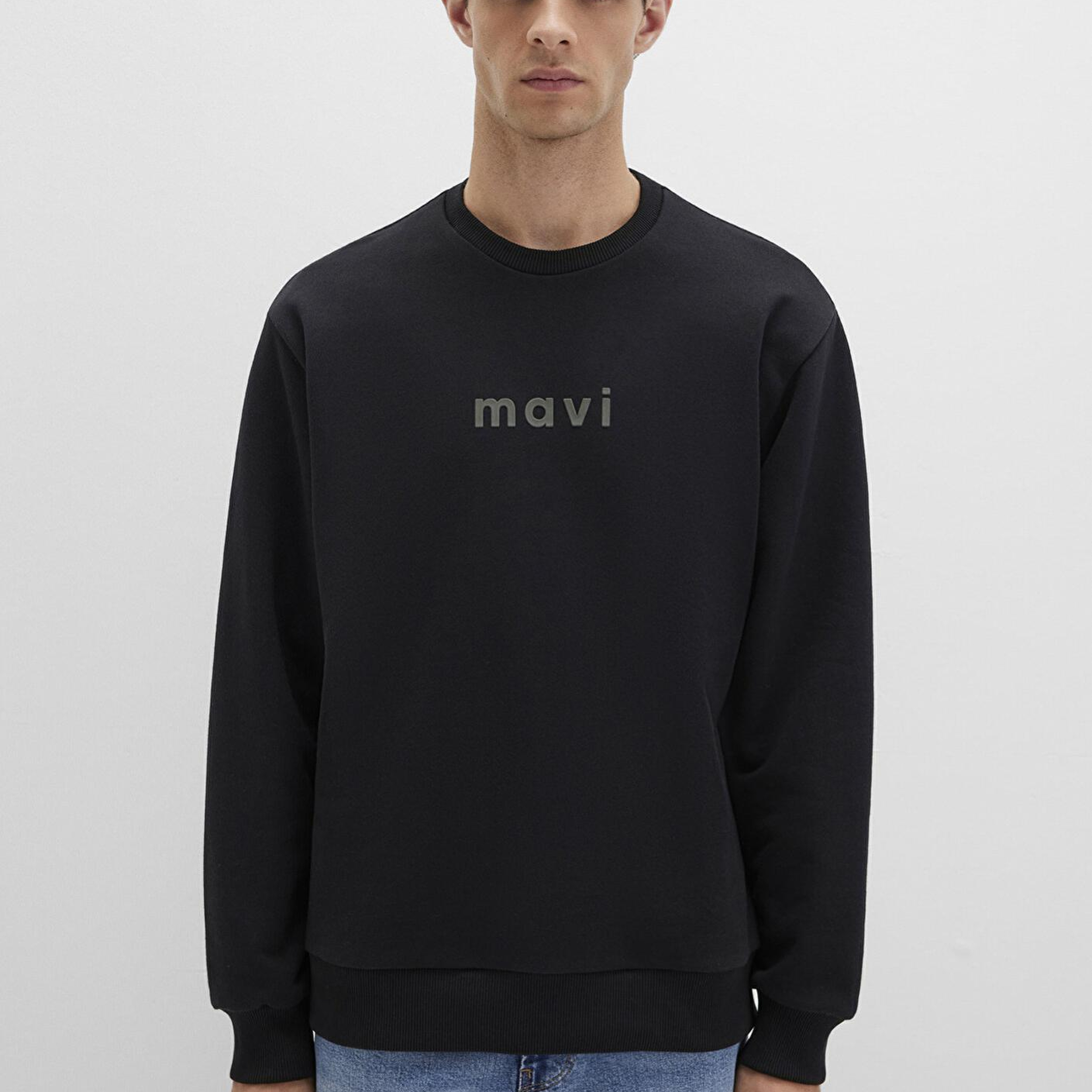 Mavi Mavi Logo Baskılı Siyah Sweatshirt 0S10556-900