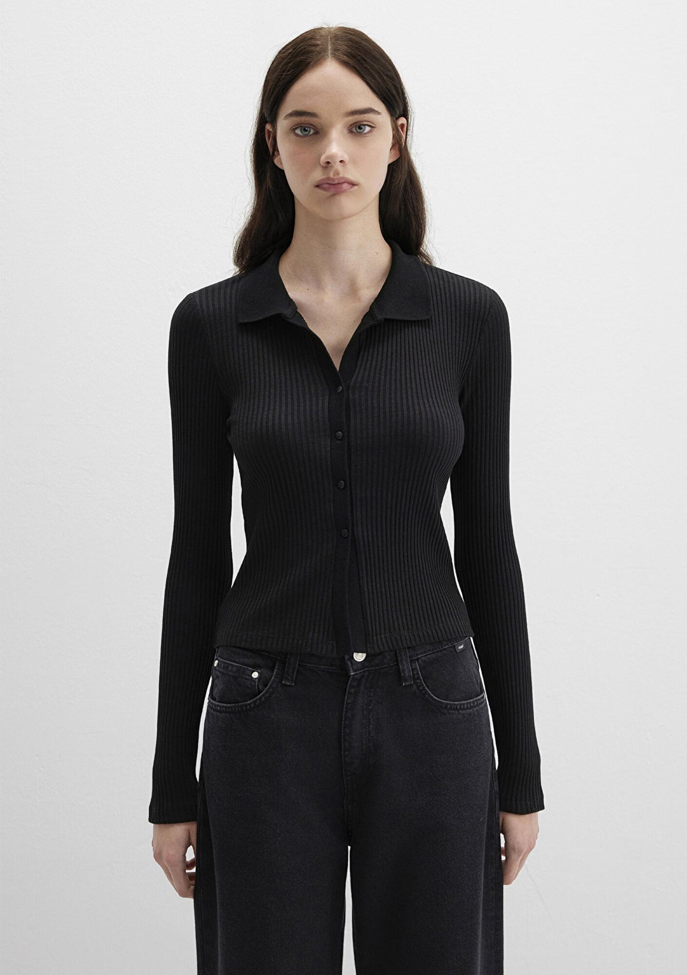 Mavi Siyah Polo Tişört Fitted / Vücuda Oturan Kesim 1613594-900