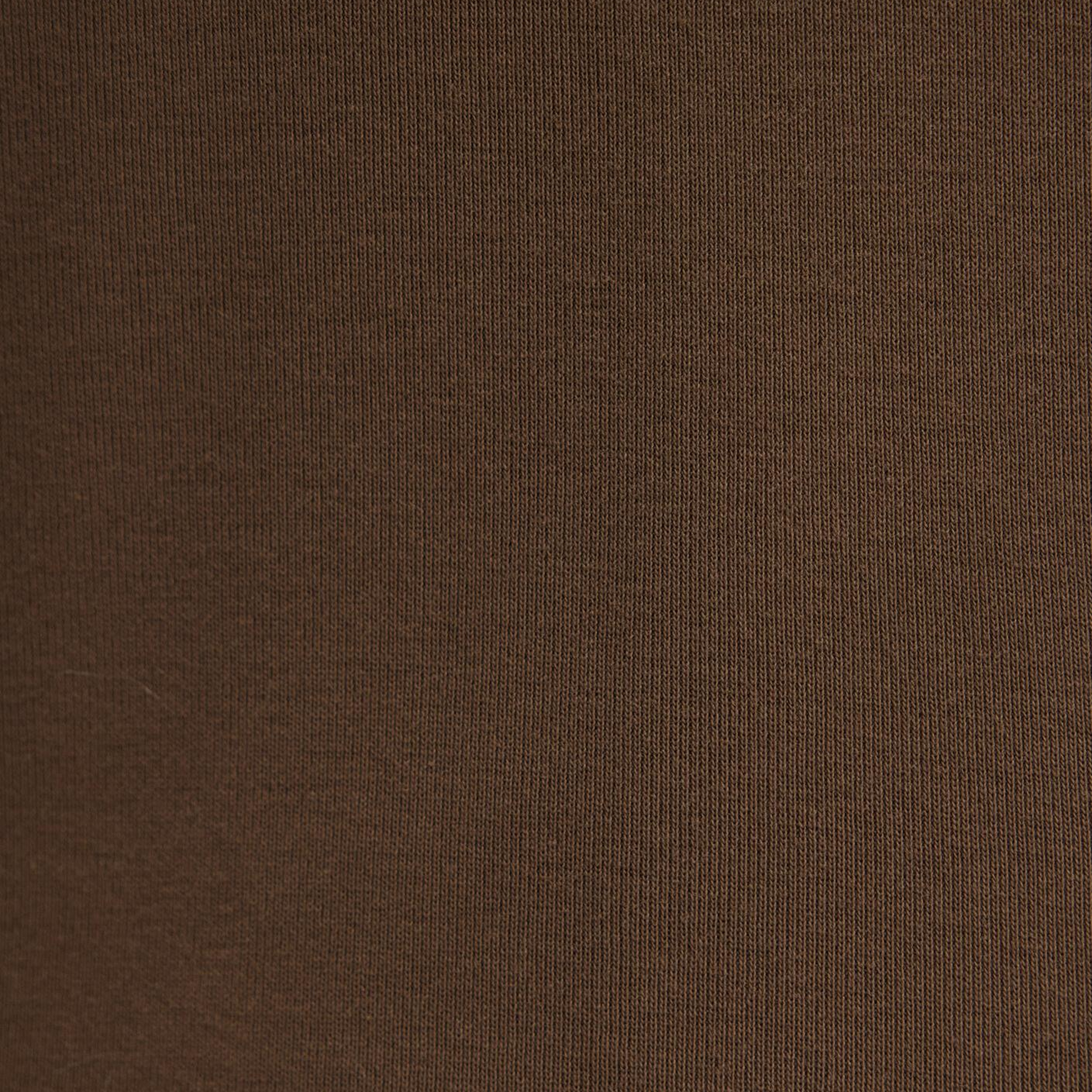 Mavi Düğme Detaylı Dik Yaka Kahverengi Tişört Fitted / Vücuda Oturan Kesim 1613614-71590