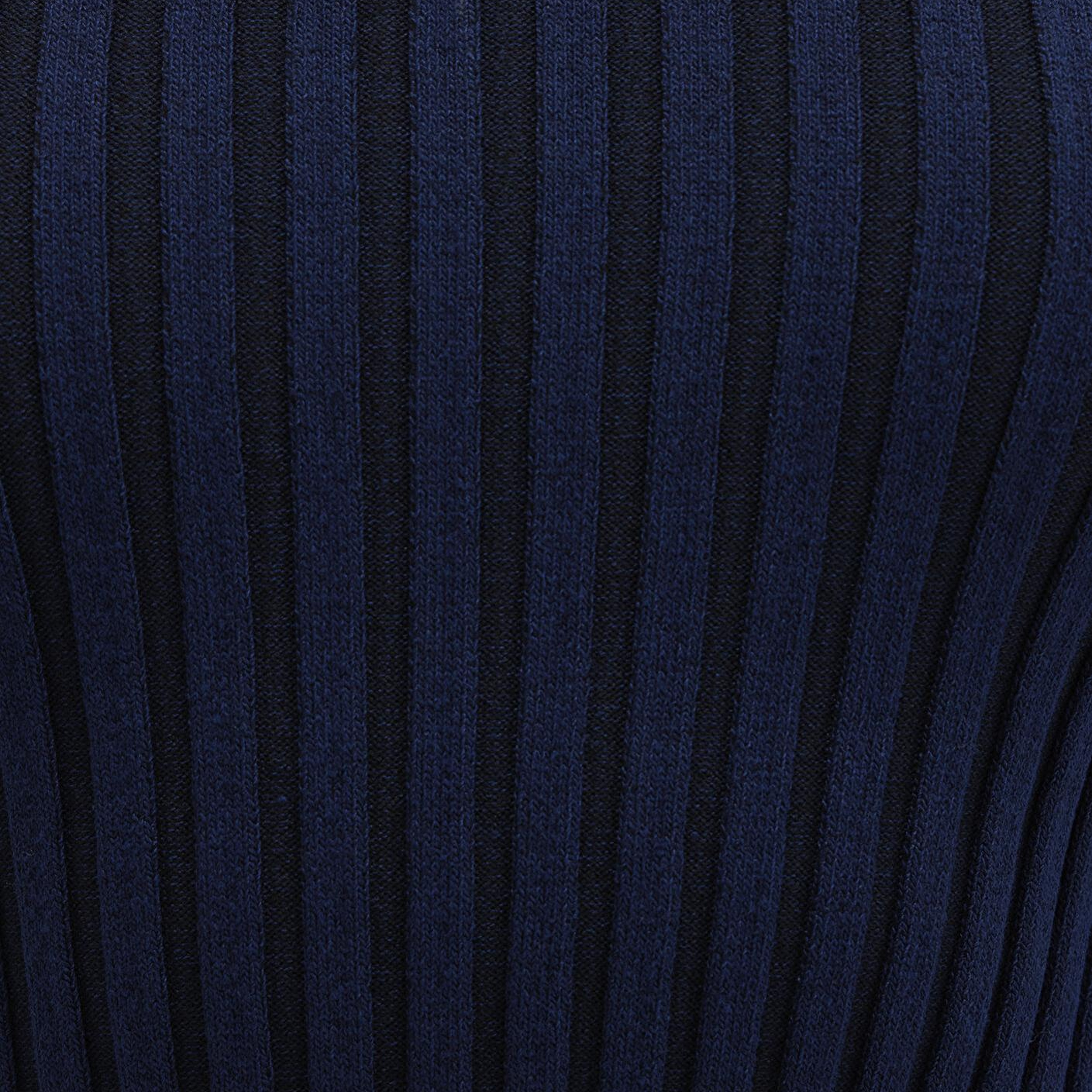 Mavi Yırtmaç Detaylı Lacivert Kazak Fitted / Vücuda Oturan Kesim 1710789-70497