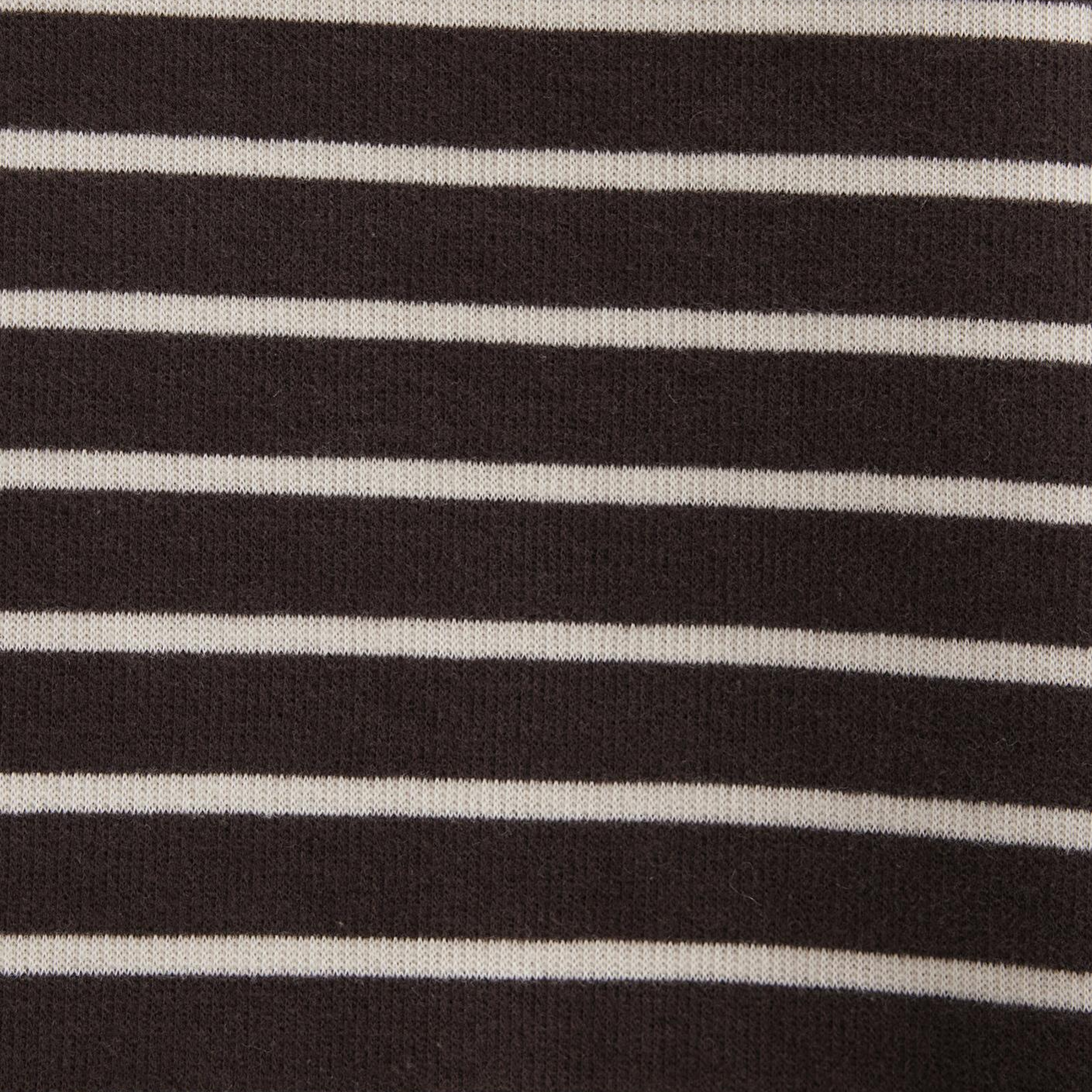 Mavi Çizgili Kahverengi Tişört Regular Fit / Normal Kesim 1613597-91190