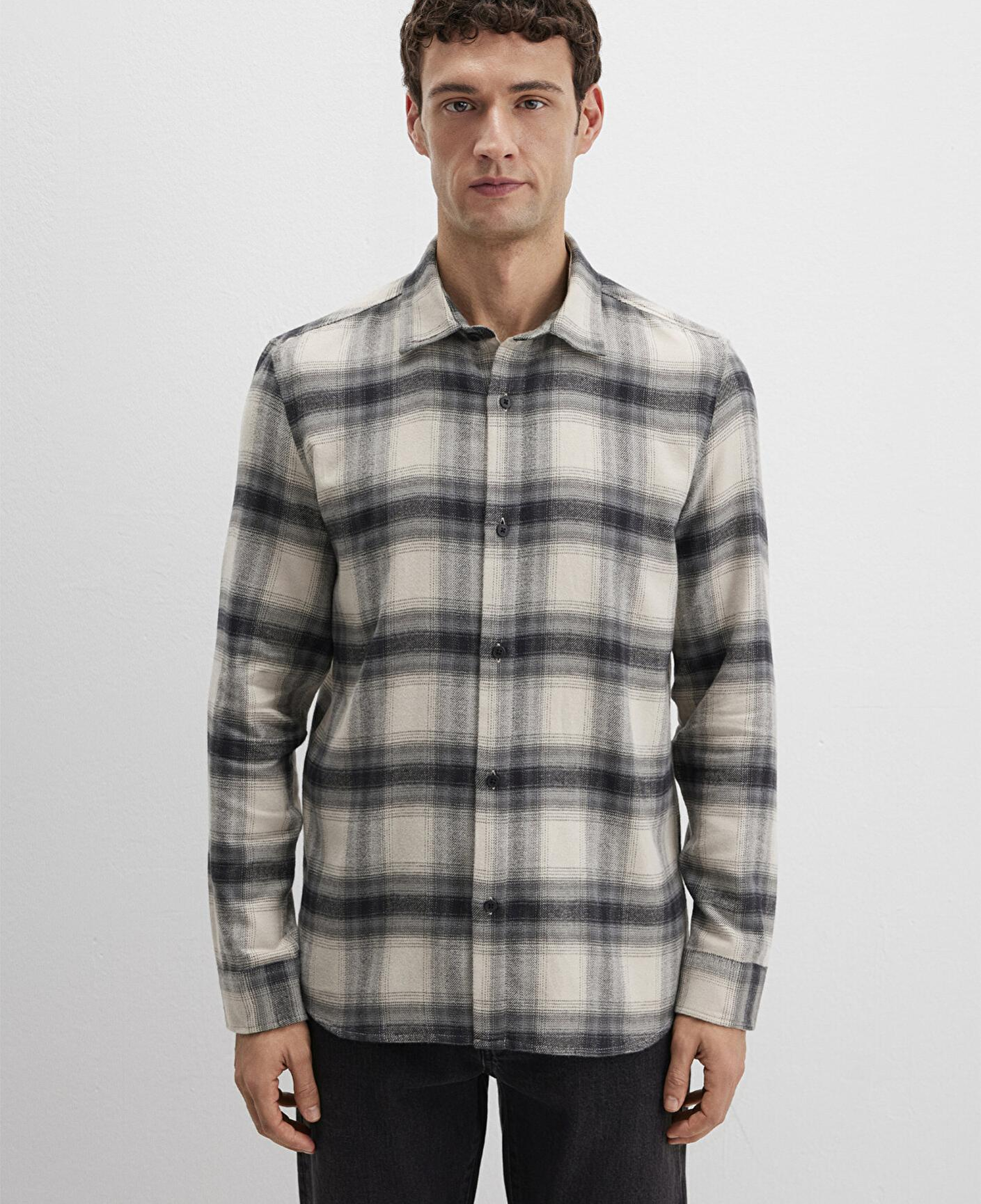 Mavi Kareli Gömlek Regular Fit / Normal Kesim 0211792-91308