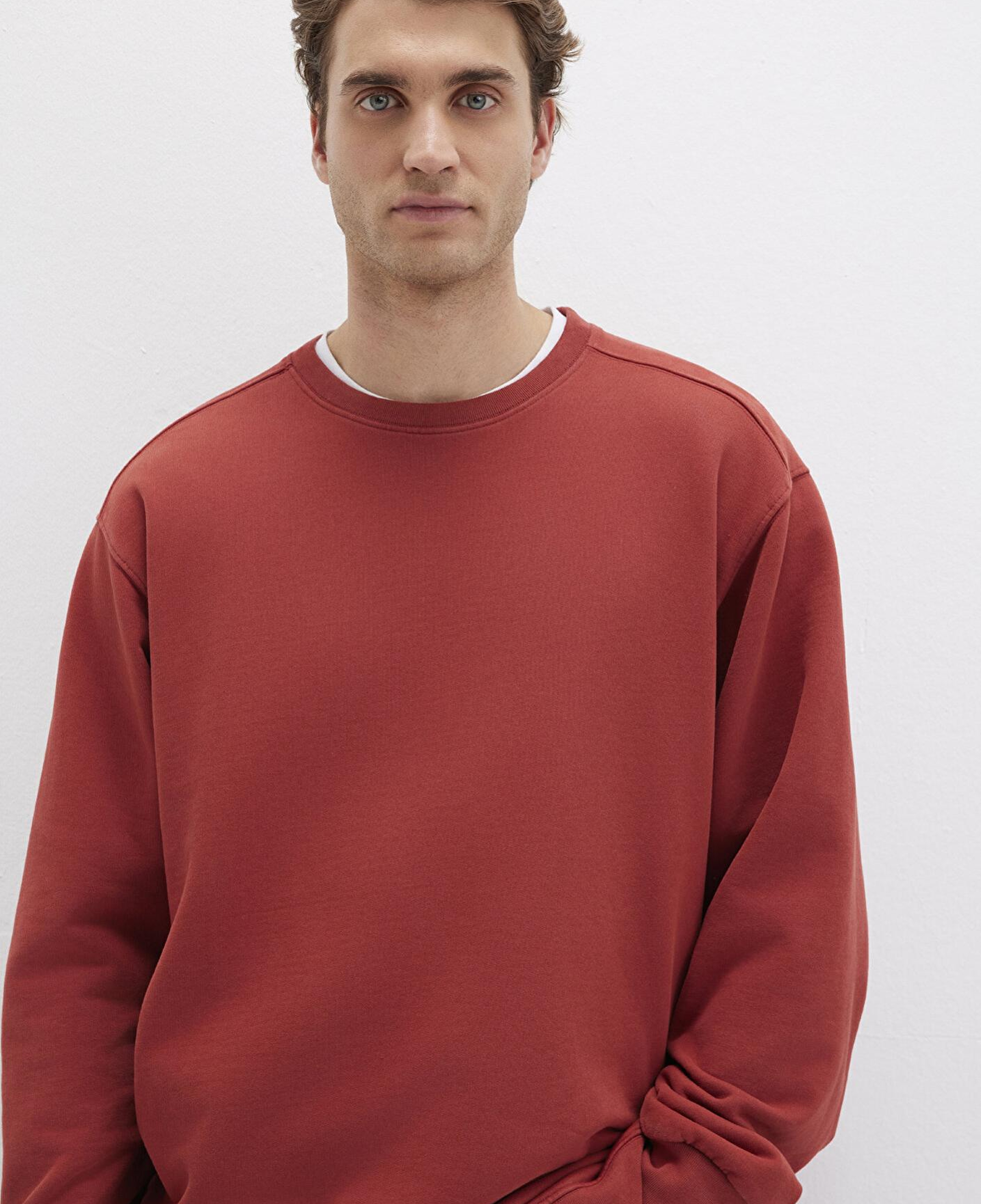 Mavi Bisiklet Yaka Kırmızı Sweatshirt 0S10482-70457