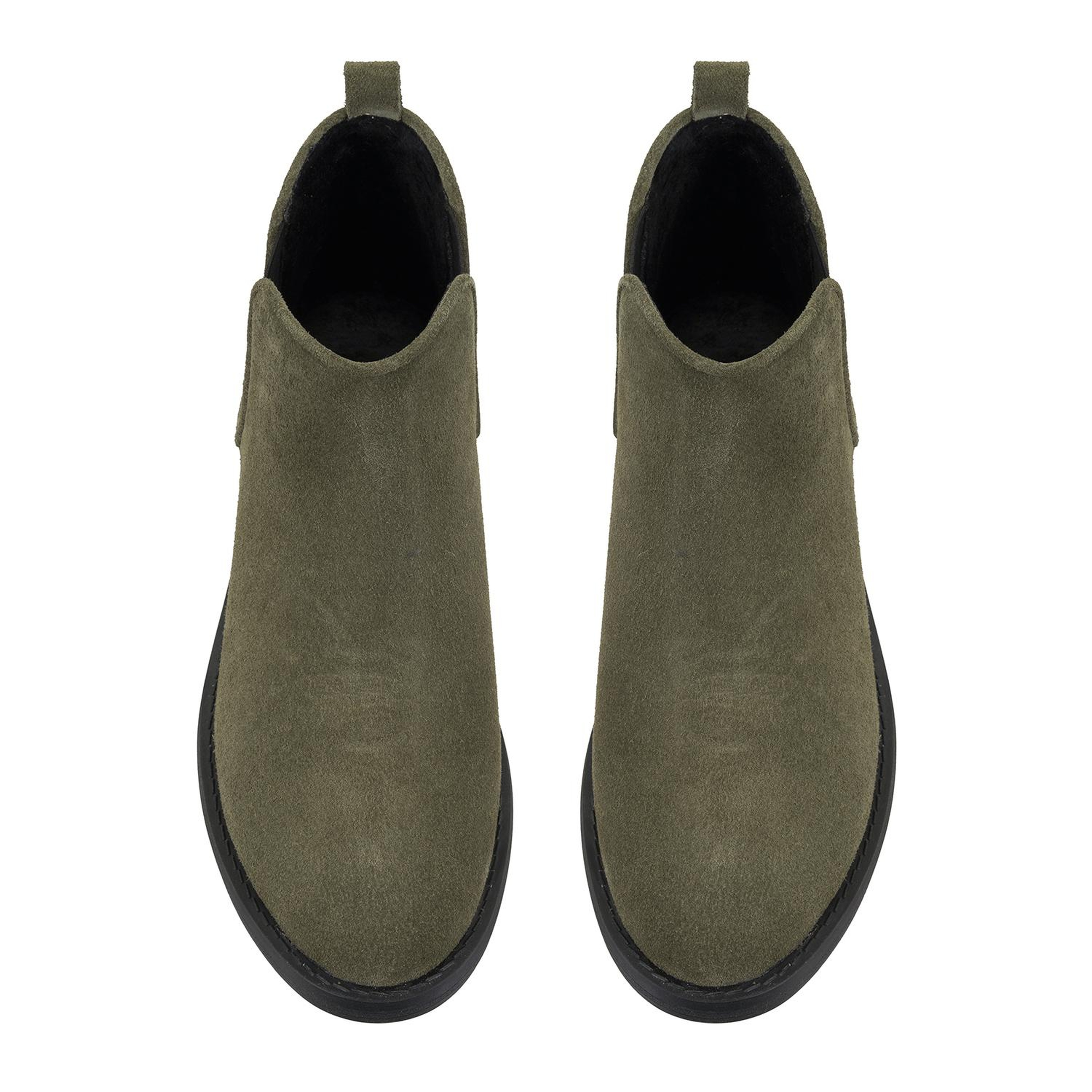 Serage Yeşil Kadın Deri Bot