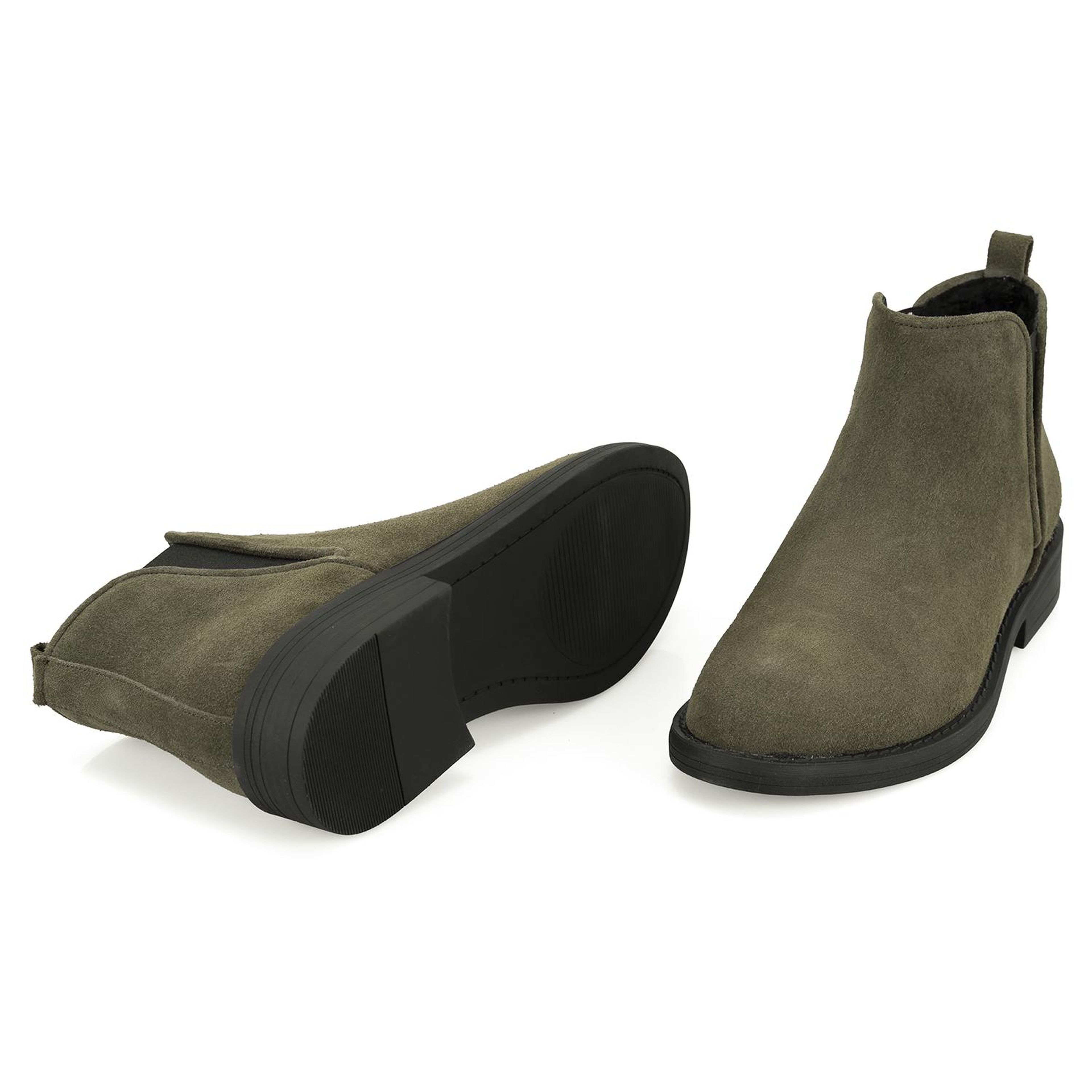 Serage Yeşil Kadın Deri Bot