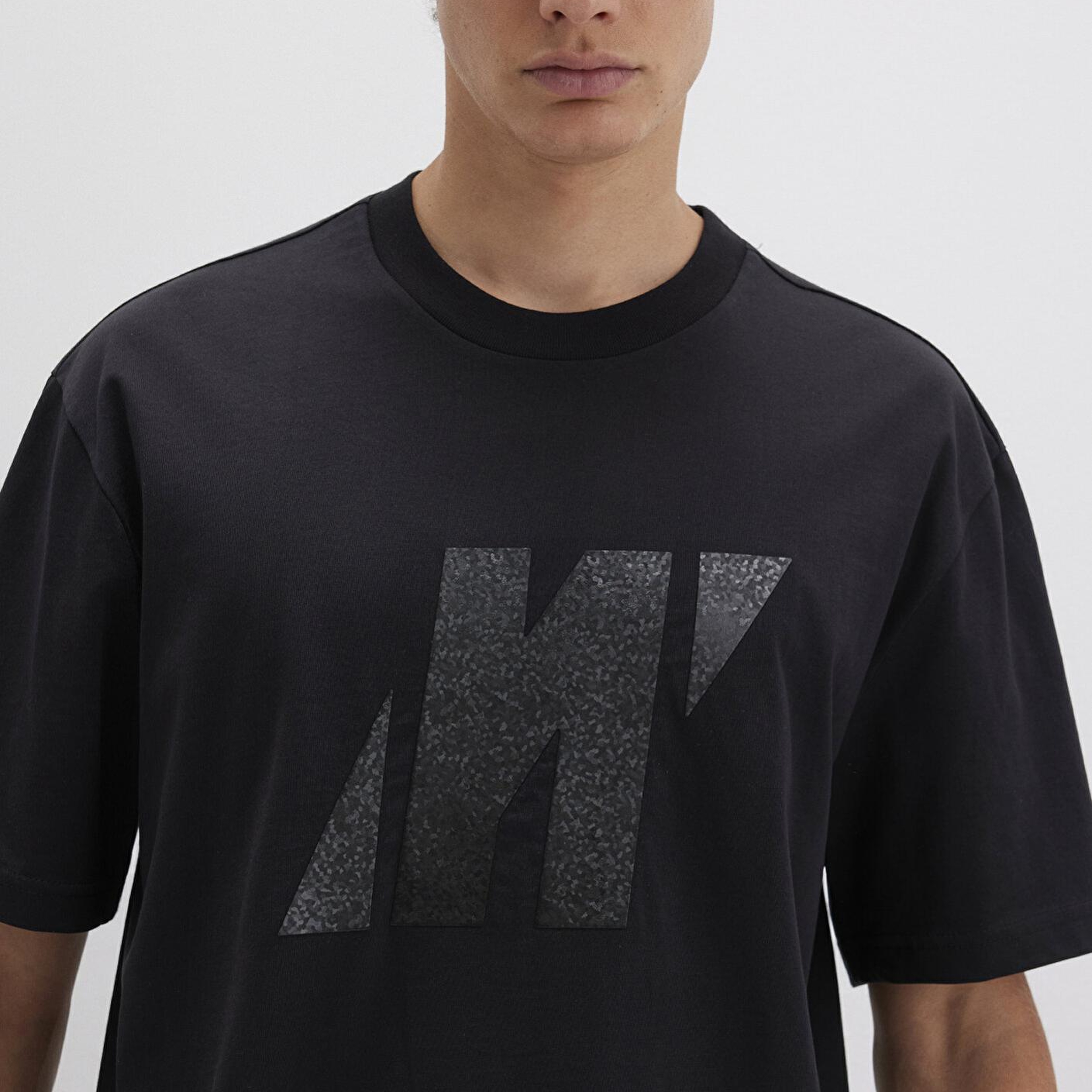 Mavi Mavi Pro Logo Baskılı Siyah Tişört Loose Fit / Bol Rahat Kesim 0613086-900