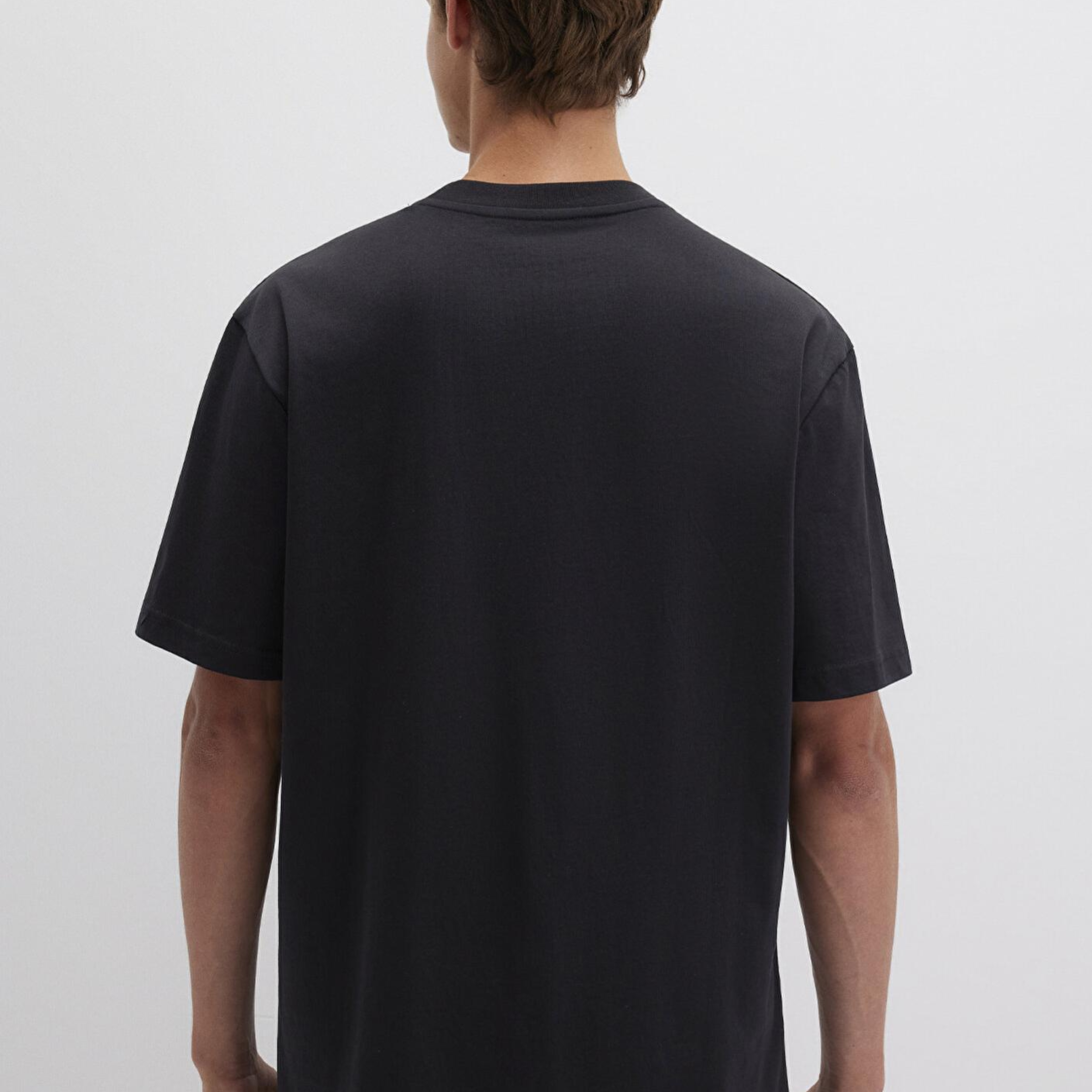 Mavi Mavi Pro Logo Baskılı Siyah Tişört Loose Fit / Bol Rahat Kesim 0613086-900