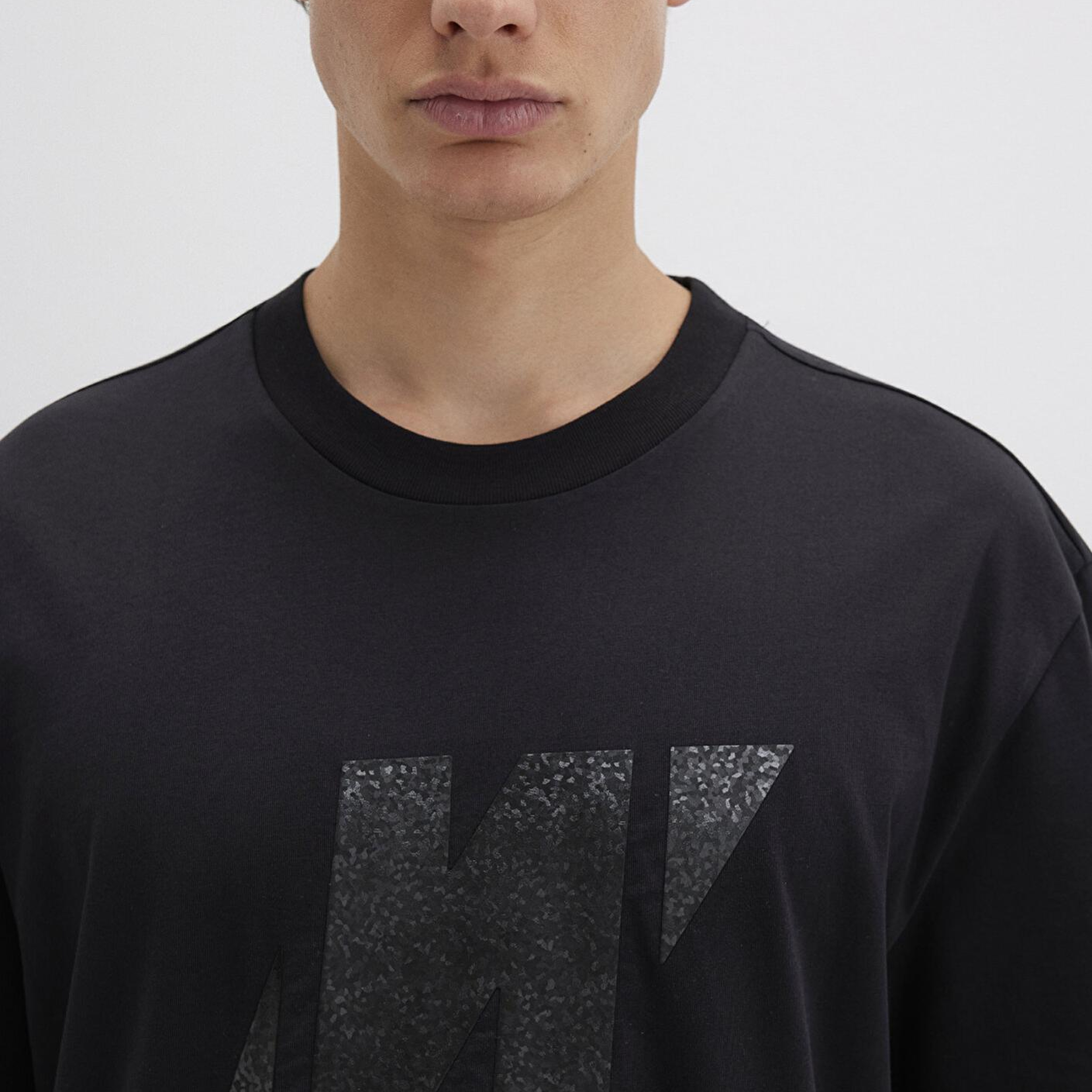 Mavi Mavi Pro Logo Baskılı Siyah Tişört Loose Fit / Bol Rahat Kesim 0613086-900