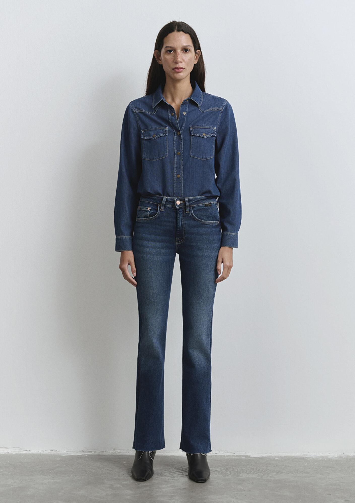 Mavi Maria Gold Denim Koyu Mavi Jean Pantolon 101225-80680