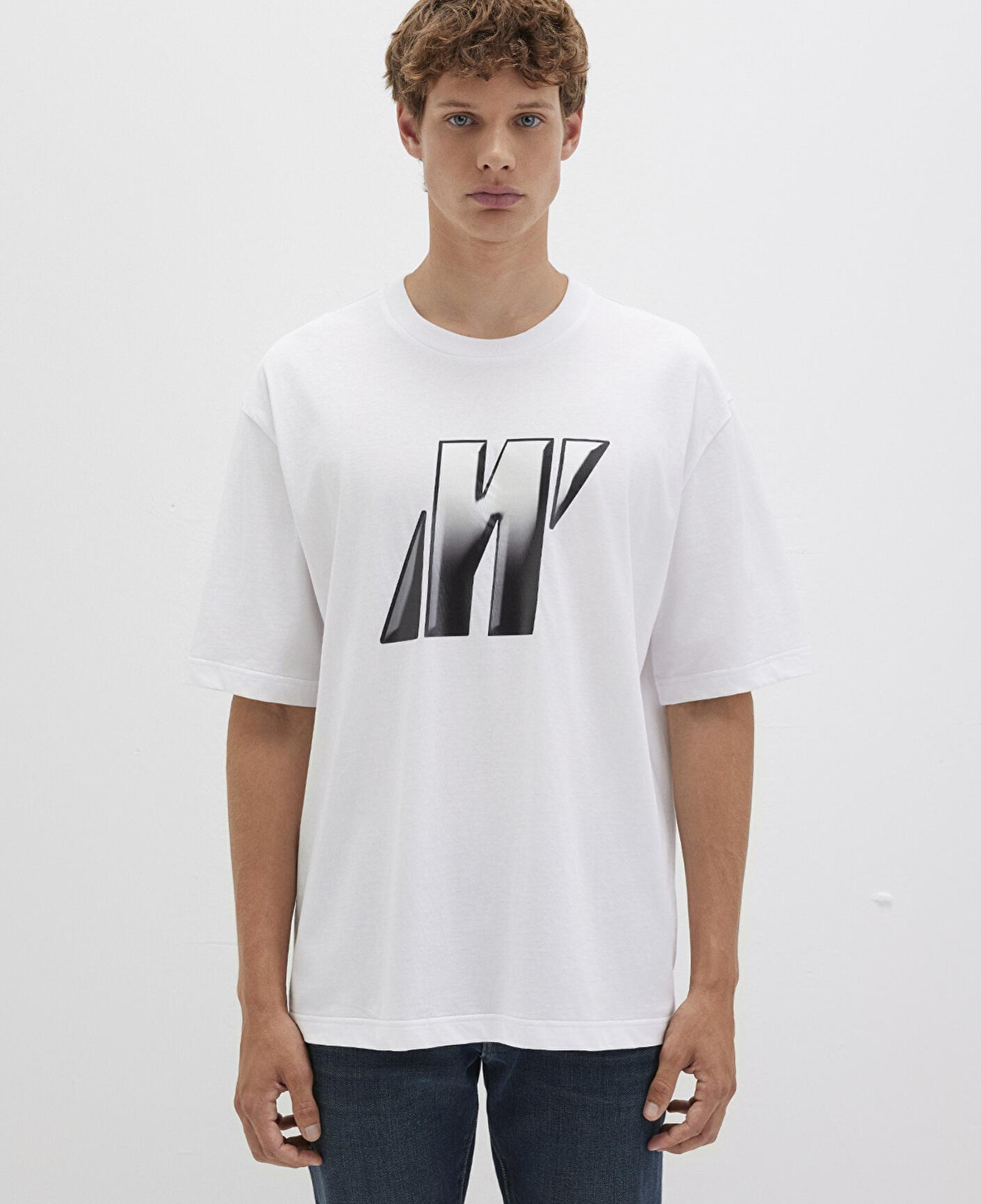 Mavi Mavi Pro Logo Baskılı Beyaz Tişört Relaxed Fit / Rahat Kesim 0613084-620