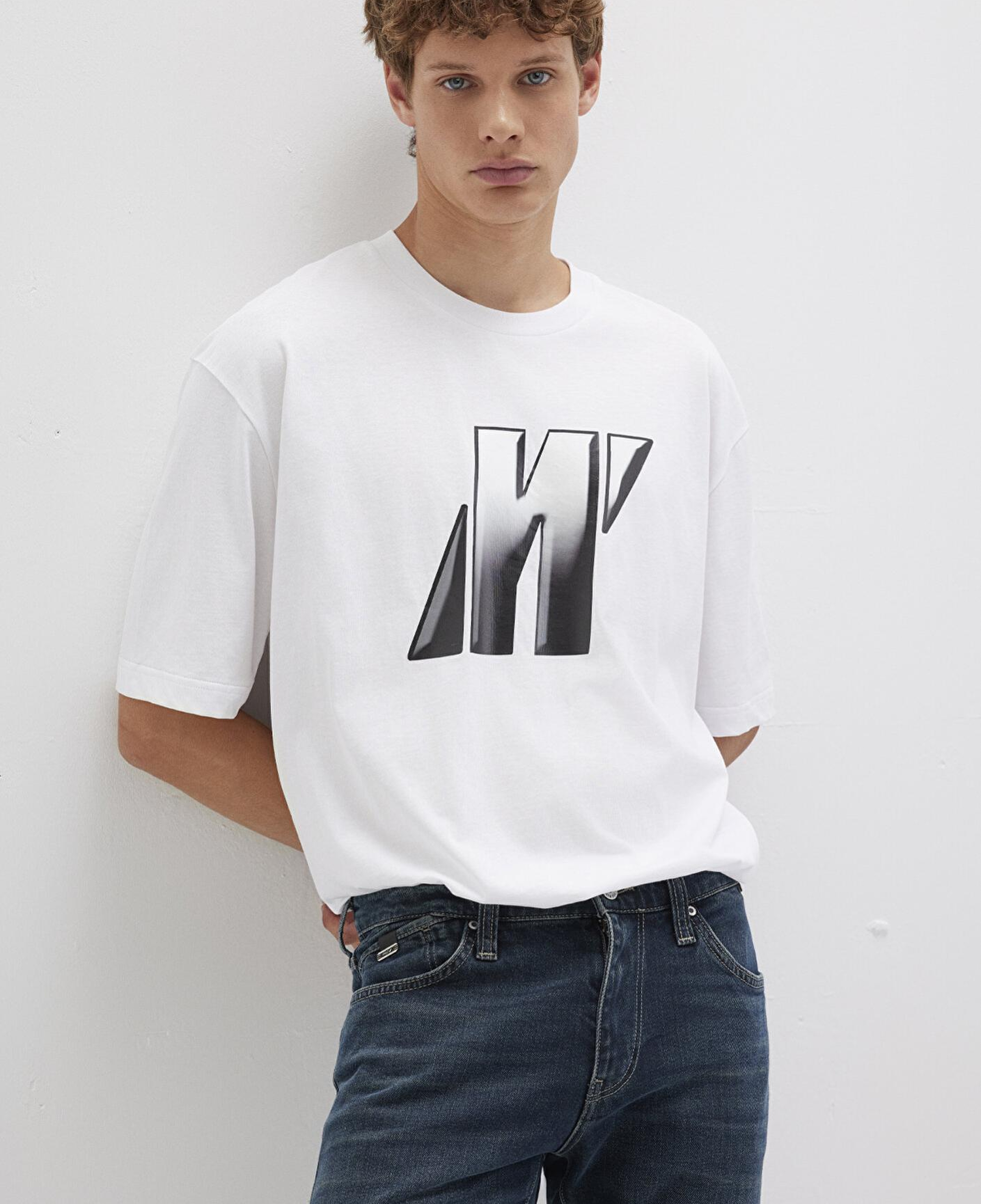 Mavi Mavi Pro Logo Baskılı Beyaz Tişört Relaxed Fit / Rahat Kesim 0613084-620