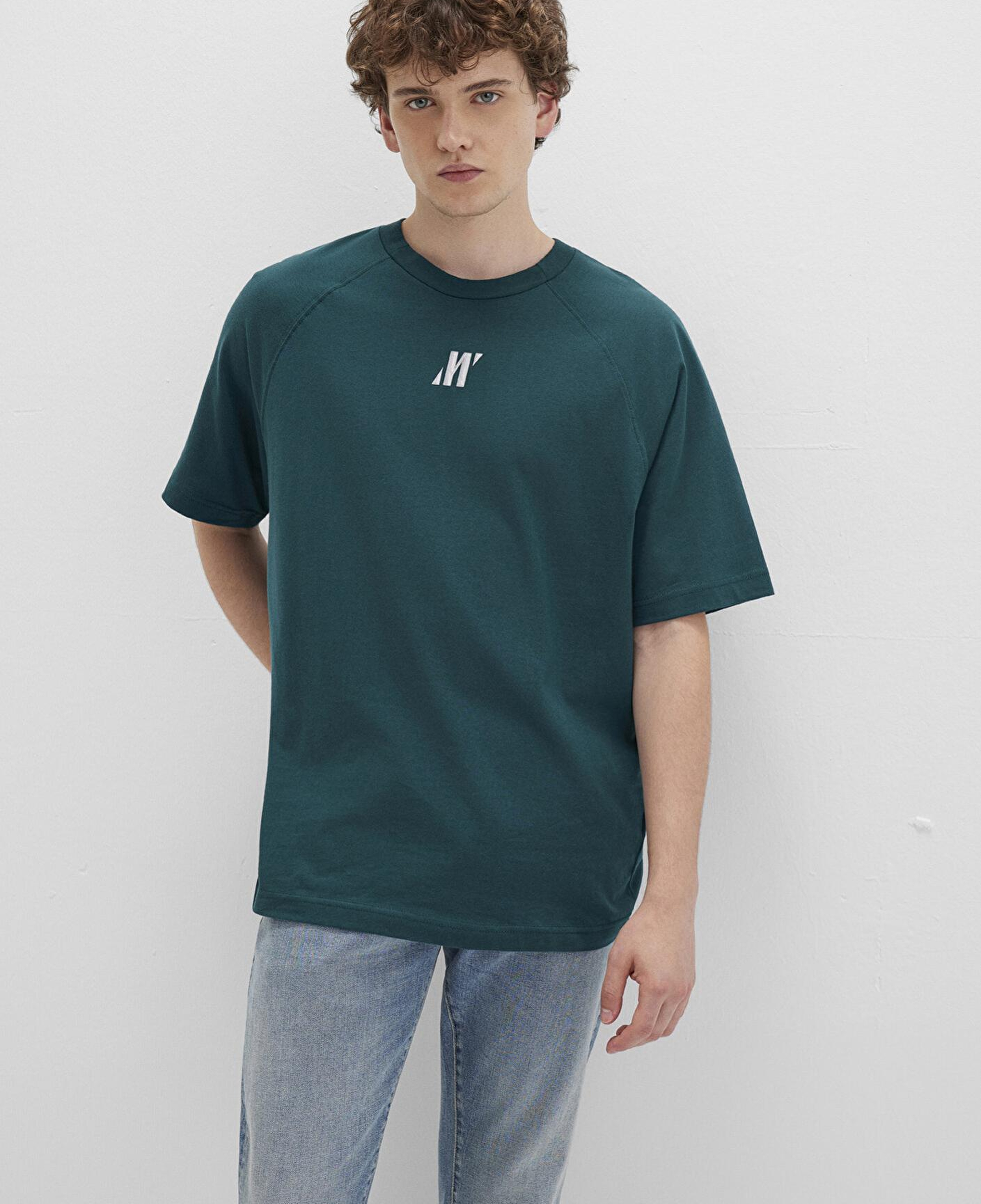 Mavi Pro Logo Baskılı Yeşil Tişört Loose Fit / Bol Rahat Kesim 0613076-71925