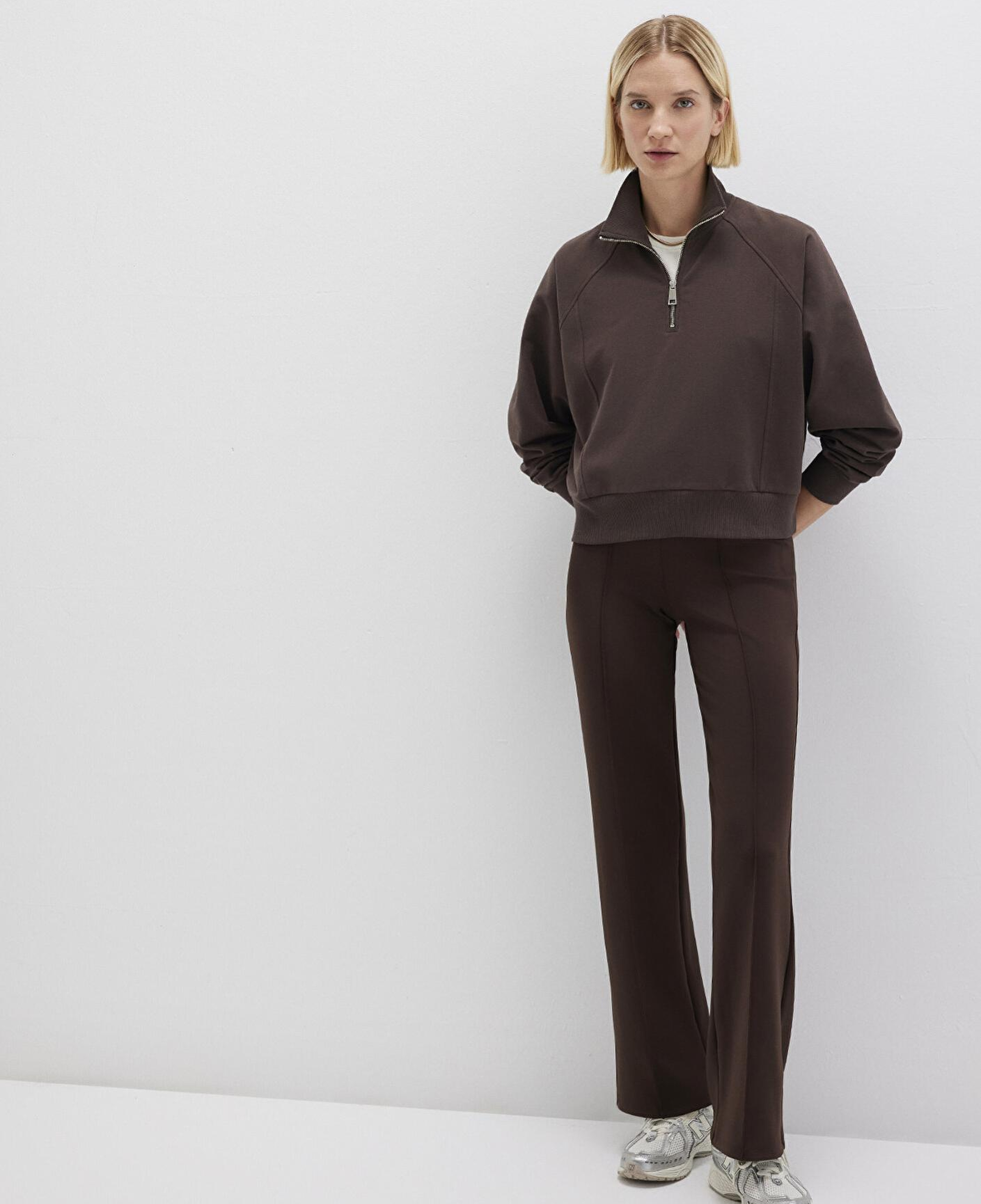 Mavi Kahverengi Örme Pantolon 1010968-70236