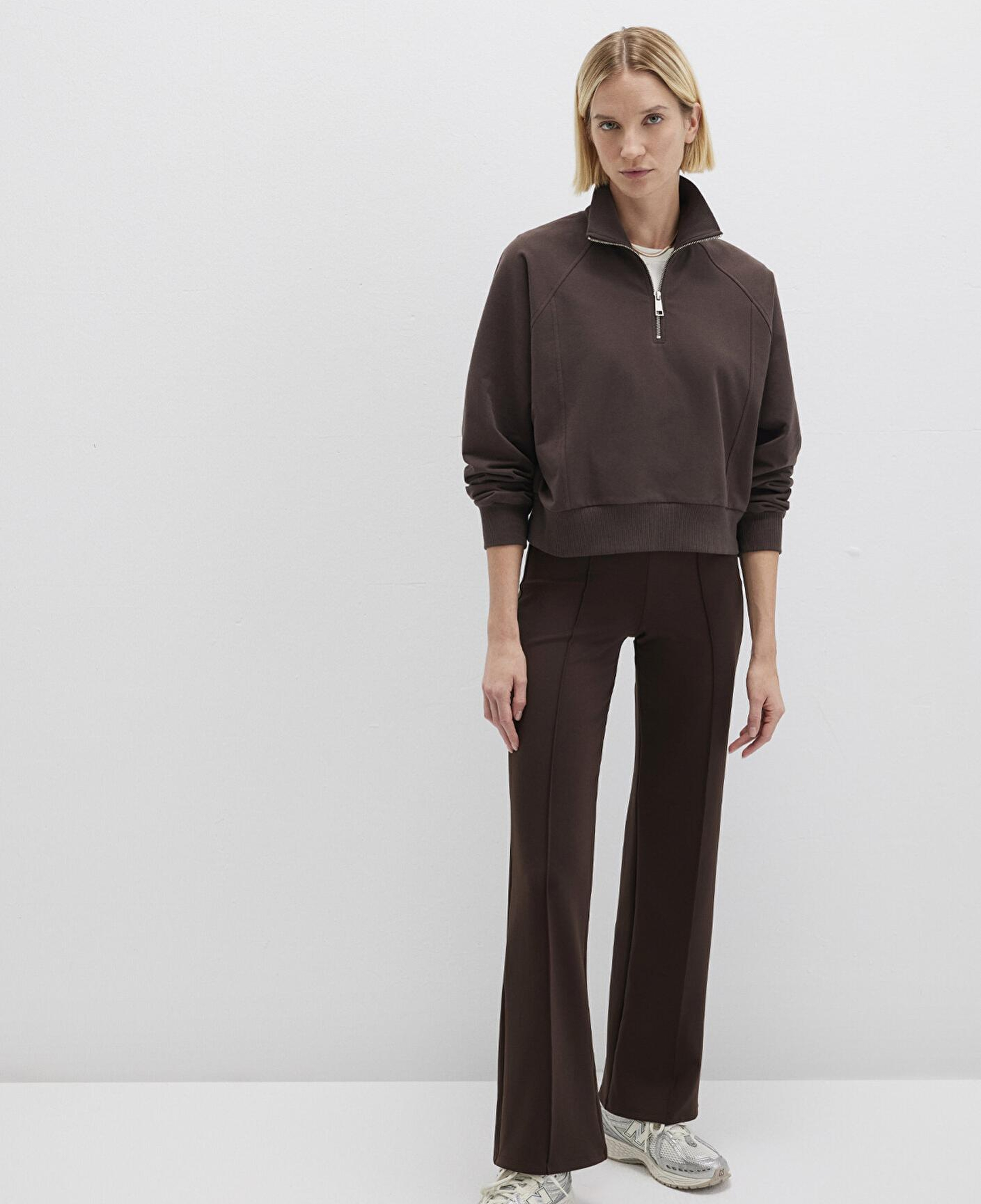 Mavi Kahverengi Örme Pantolon 1010968-70236