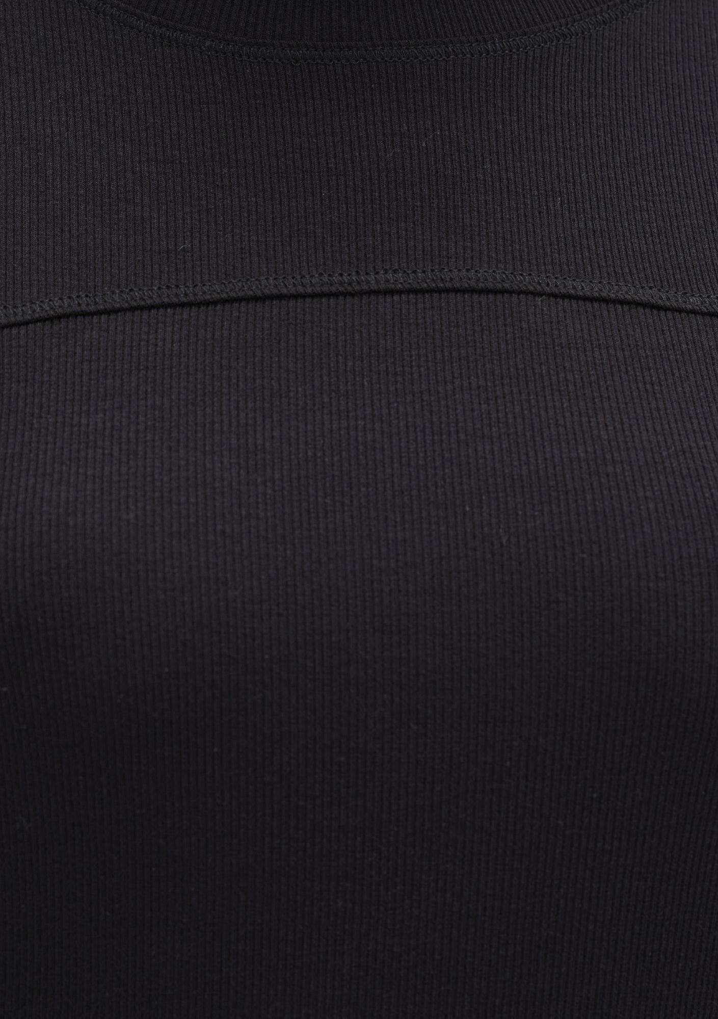 Mavi Siyah Uzun Kollu Tişört Fitted / Vücuda Oturan Kesim 1613625-900