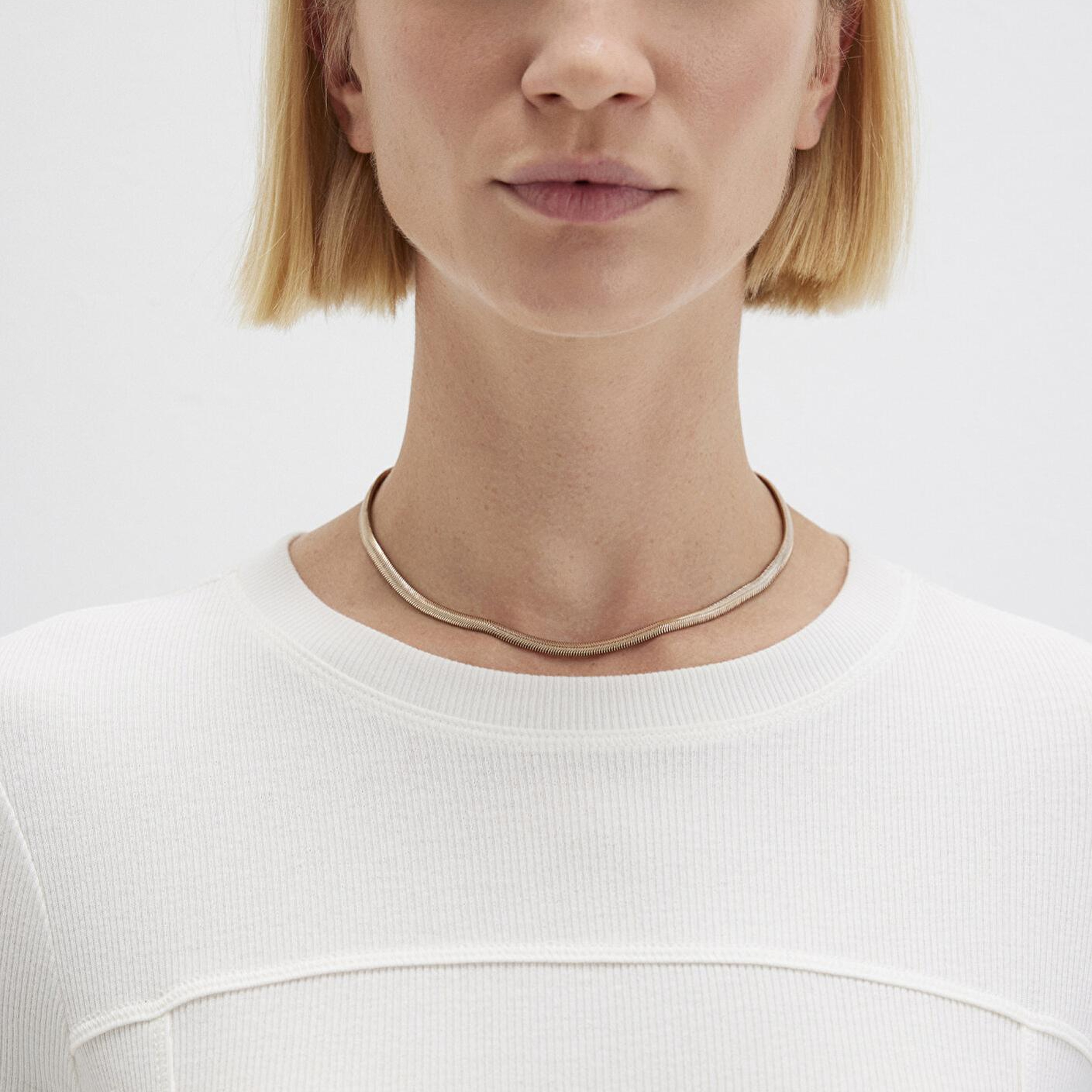 Mavi Ekru Uzun Kollu Tişört Fitted / Vücuda Oturan Kesim 1613625-80194