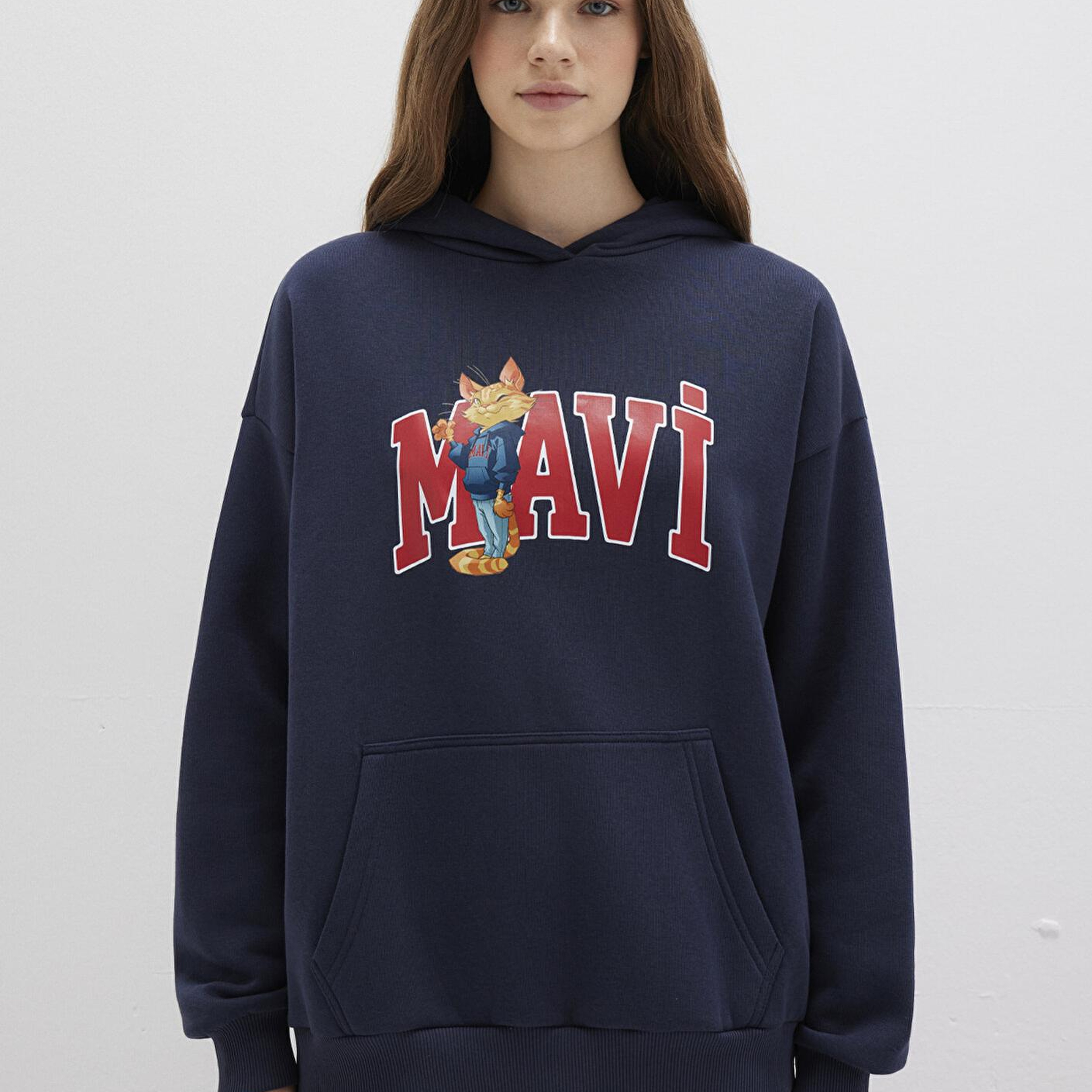 Mavi Mavi Kedi Logo Lacivert Sweatshirt 1S10461-70488