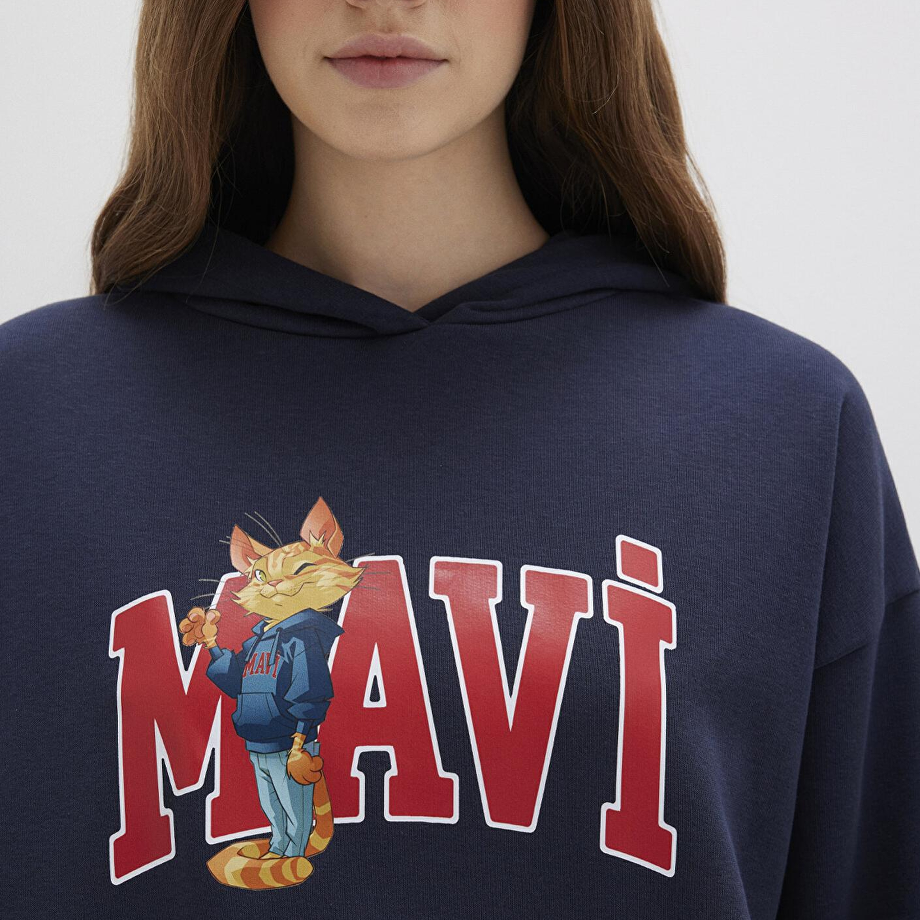 Mavi Mavi Kedi Logo Lacivert Sweatshirt 1S10461-70488