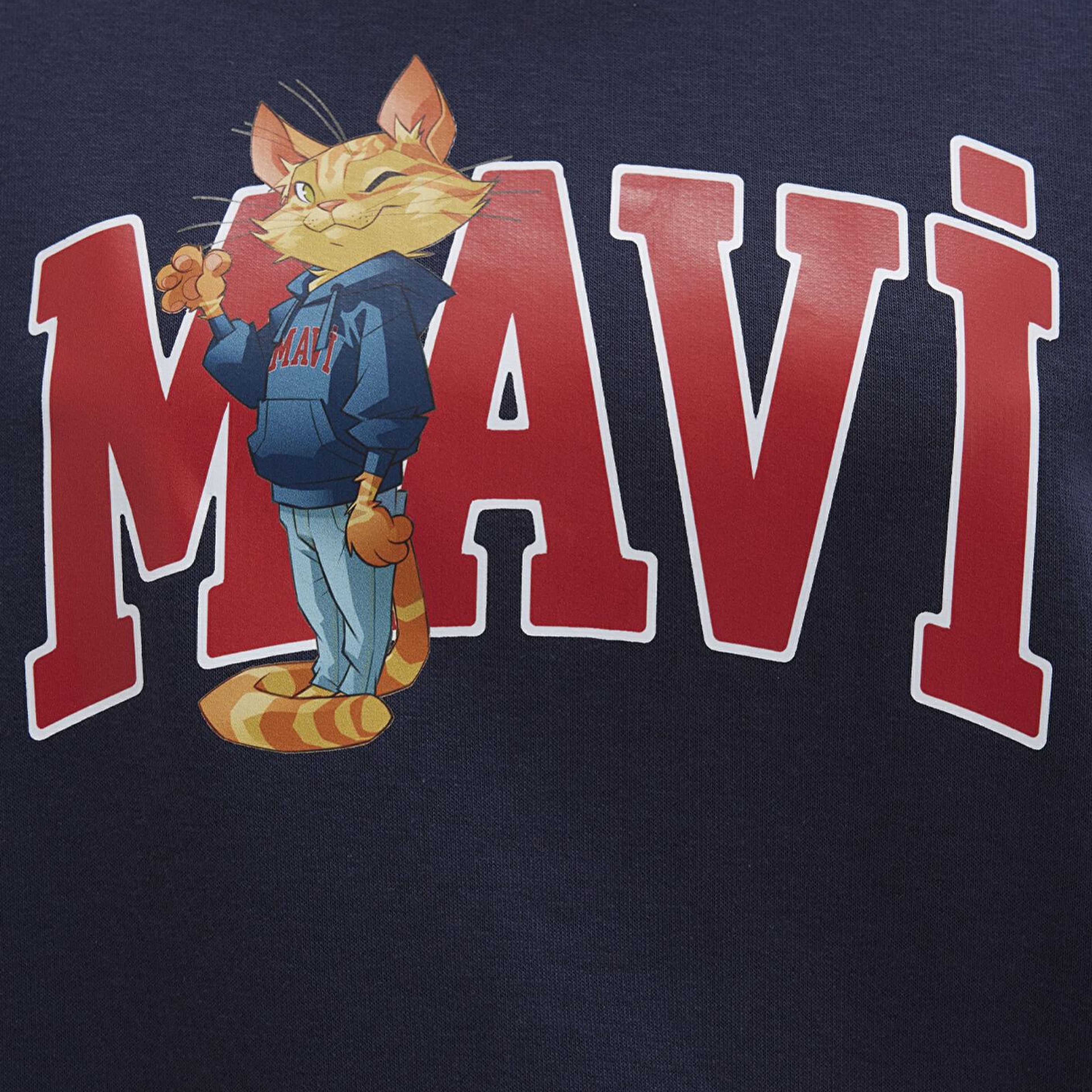 Mavi Mavi Kedi Logo Lacivert Sweatshirt 1S10461-70488