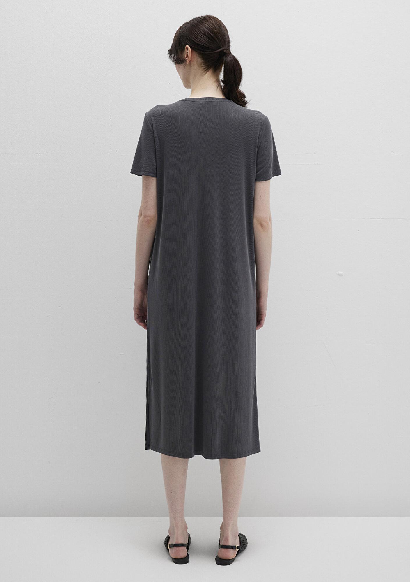 Mavi (TENCEL™) Modal Antrasit Midi Elbise 1310777-70095