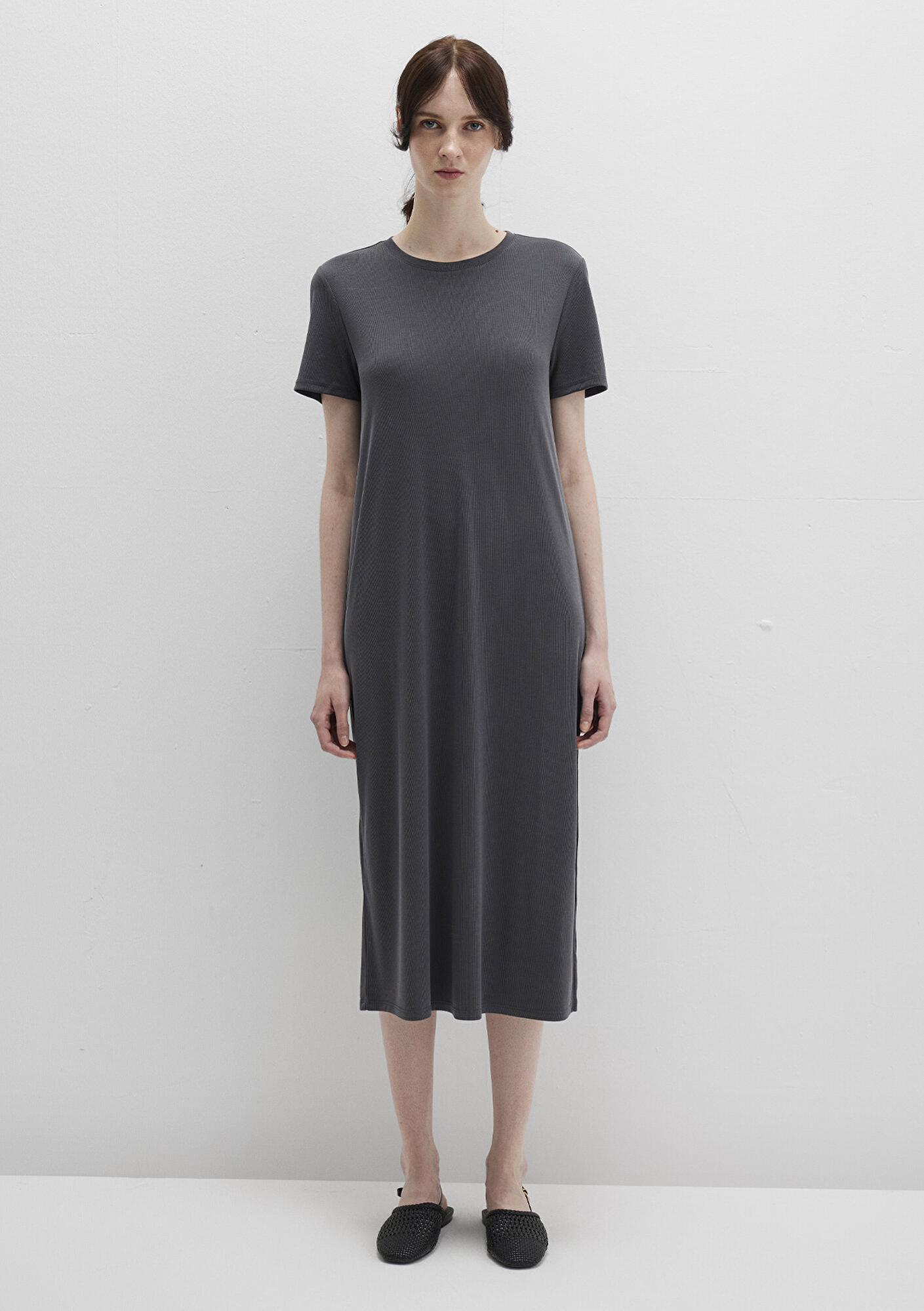 Mavi (TENCEL™) Modal Antrasit Midi Elbise 1310777-70095