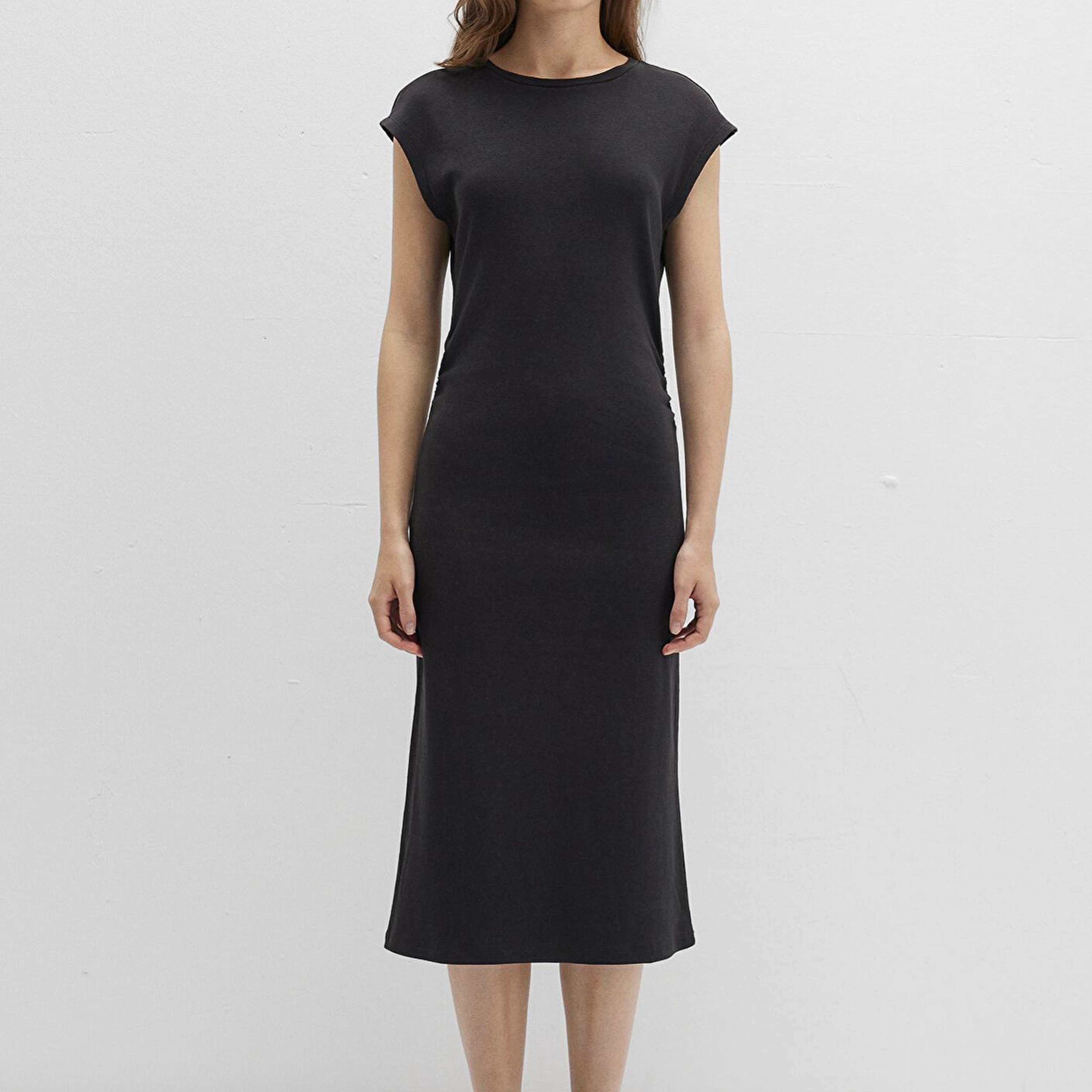 Mavi Siyah Midi Elbise 1310776-900