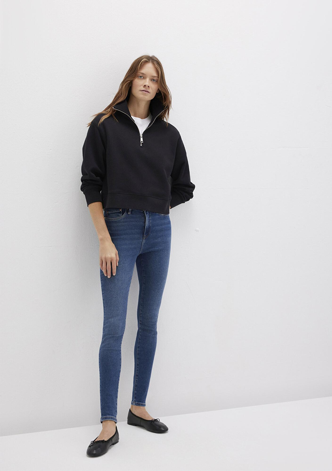 Mavi Serenay Gold Shape Koyu Mavi Jean Pantolon 100980-33687