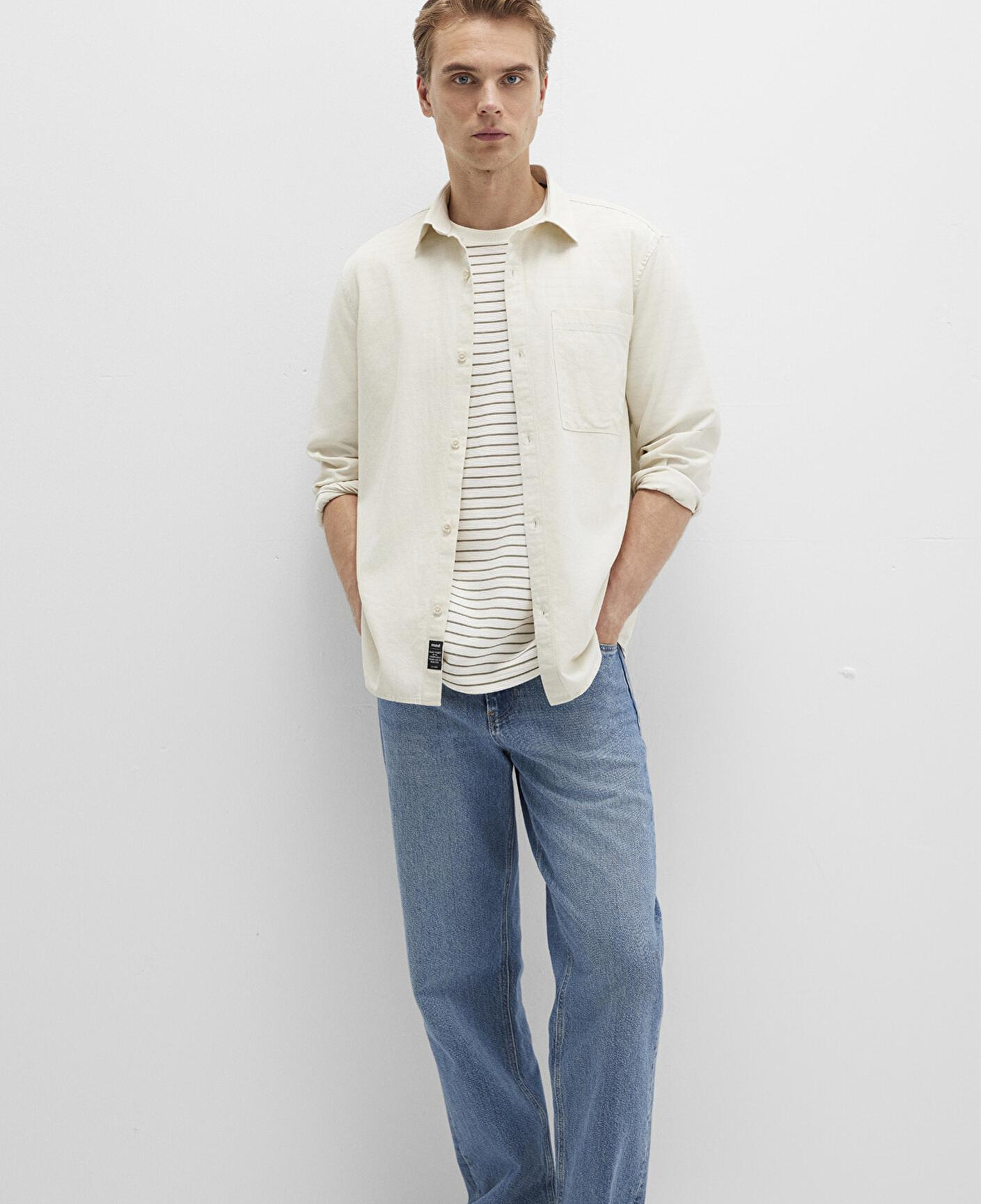 Mavi Bej Cepli Gömlek Regular Fit / Normal Kesim 0211658-70134