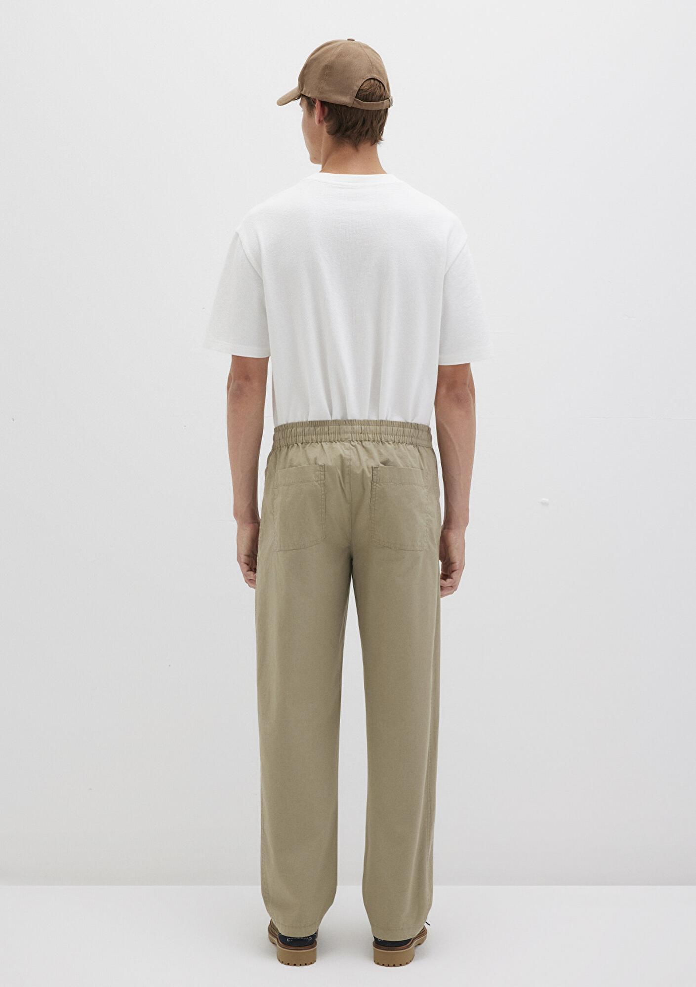 Mavi Dikiş Detaylı Bej Pantolon 0010477-86749