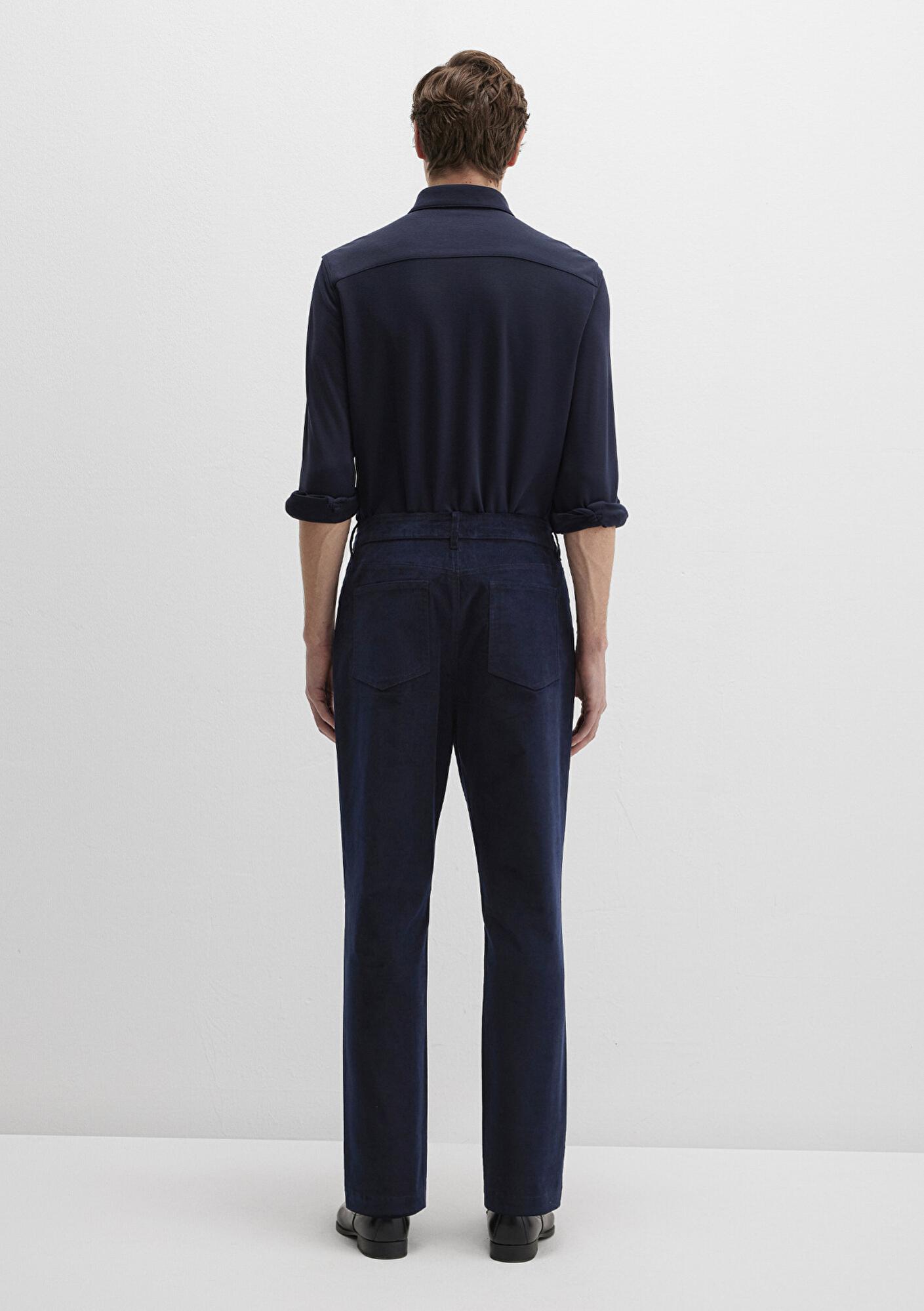 Mavi Lacivert Kadife Pantolon 0010509-70490