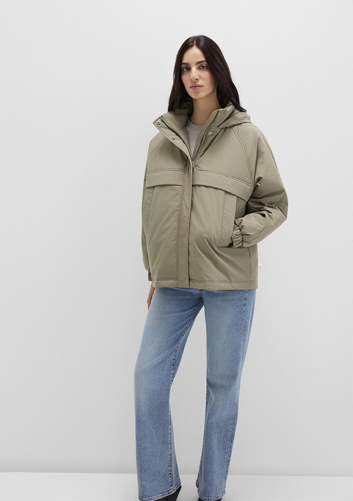 Mavi Su İtici Kapüşonlu Haki Ceket 1110348-71818