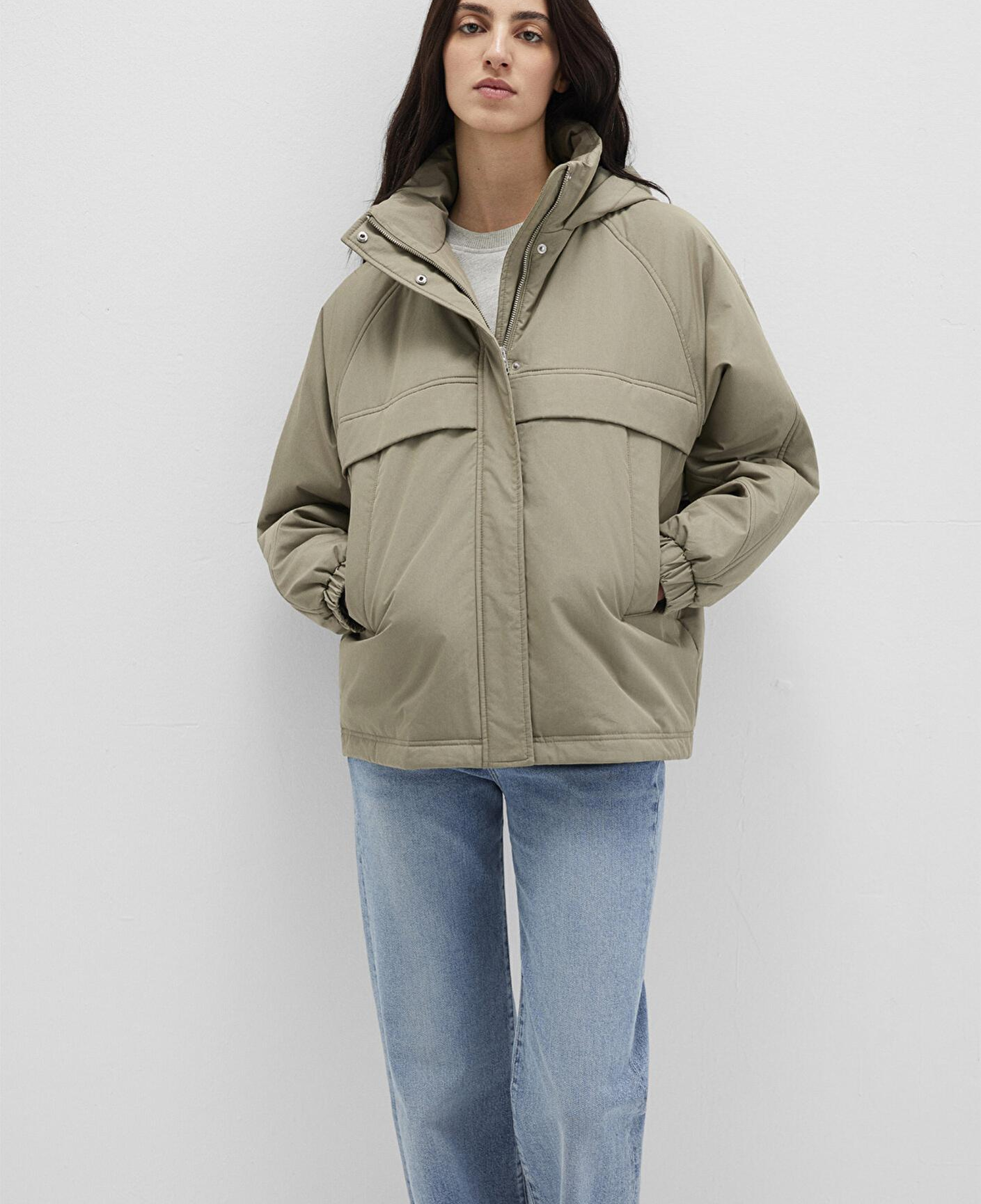 Mavi Su İtici Kapüşonlu Haki Ceket 1110348-71818