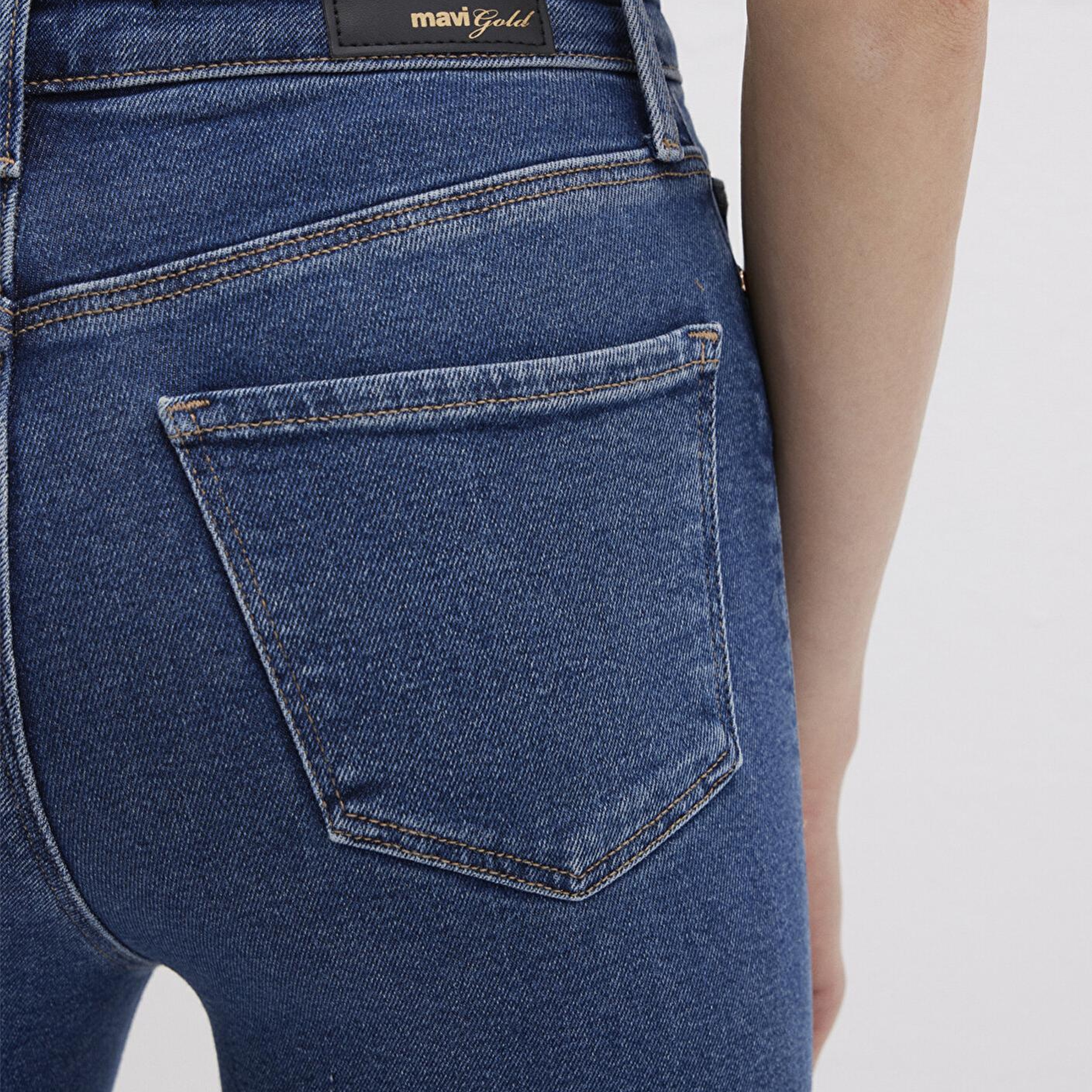 Mavi Serenay Gold Shape Koyu Mavi Jean Pantolon 100980-33687