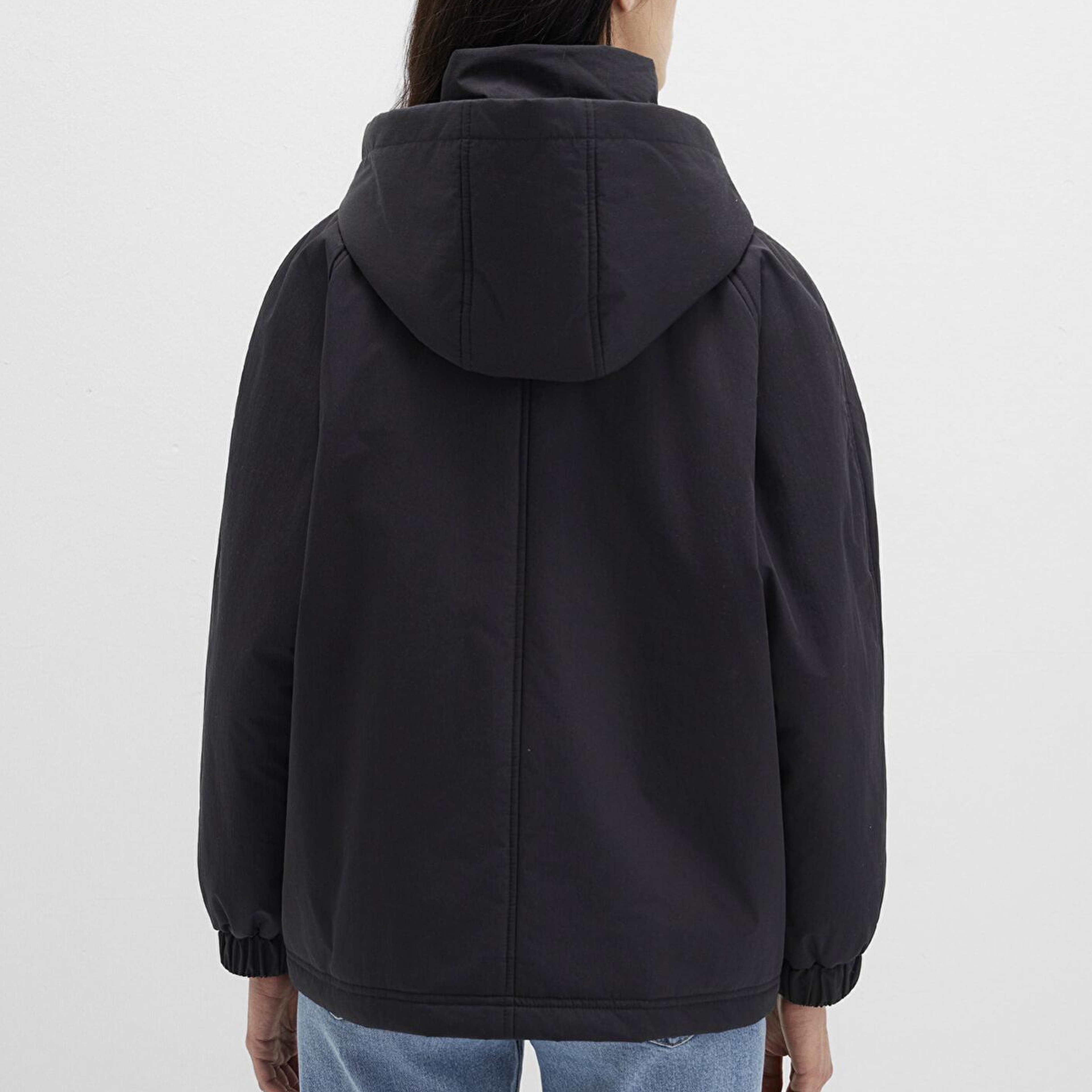 Mavi Su İtici Kapüşonlu Siyah Ceket 1110348-900