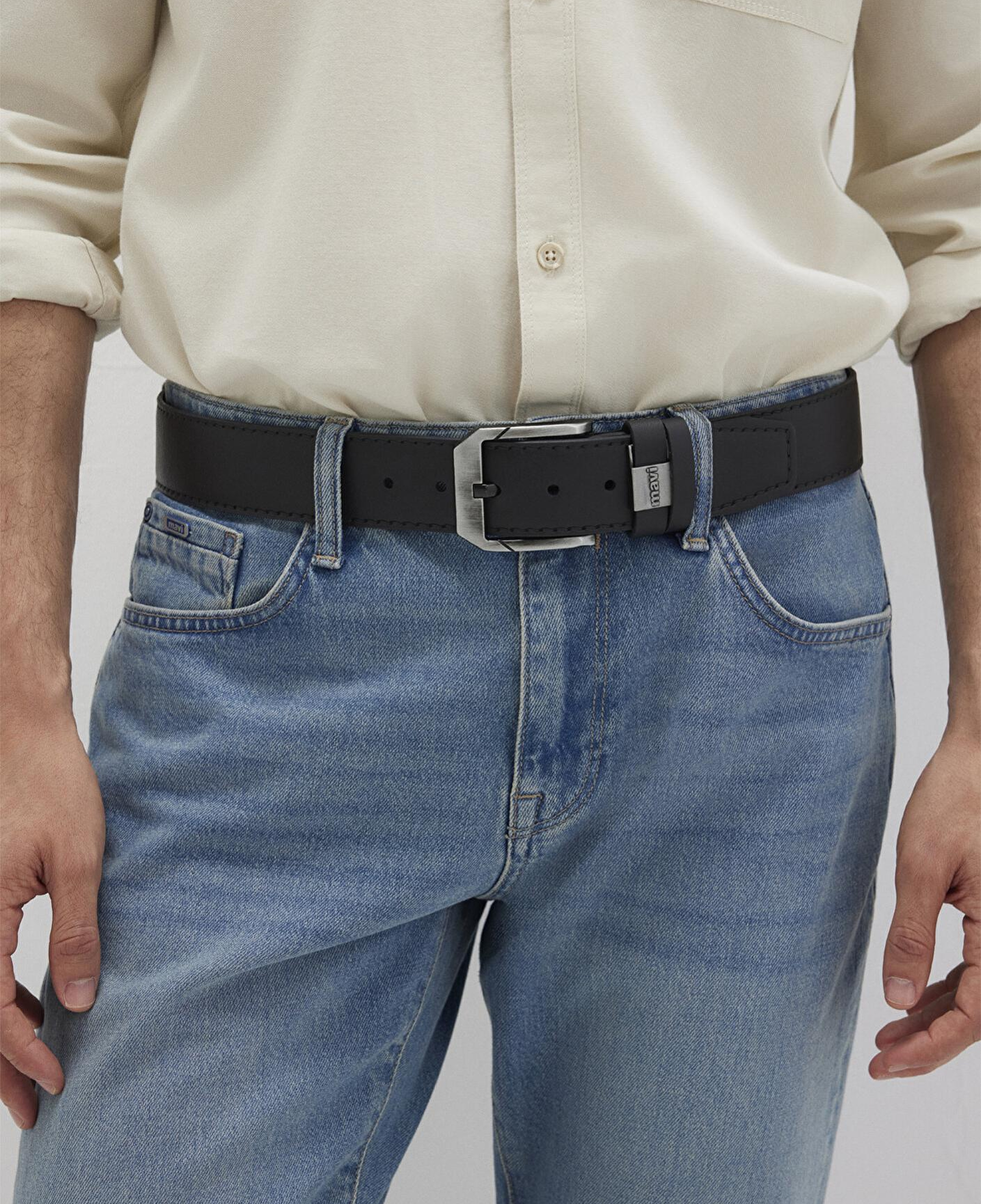 Mavi Siyah Suni Deri Kemer 0912074-900