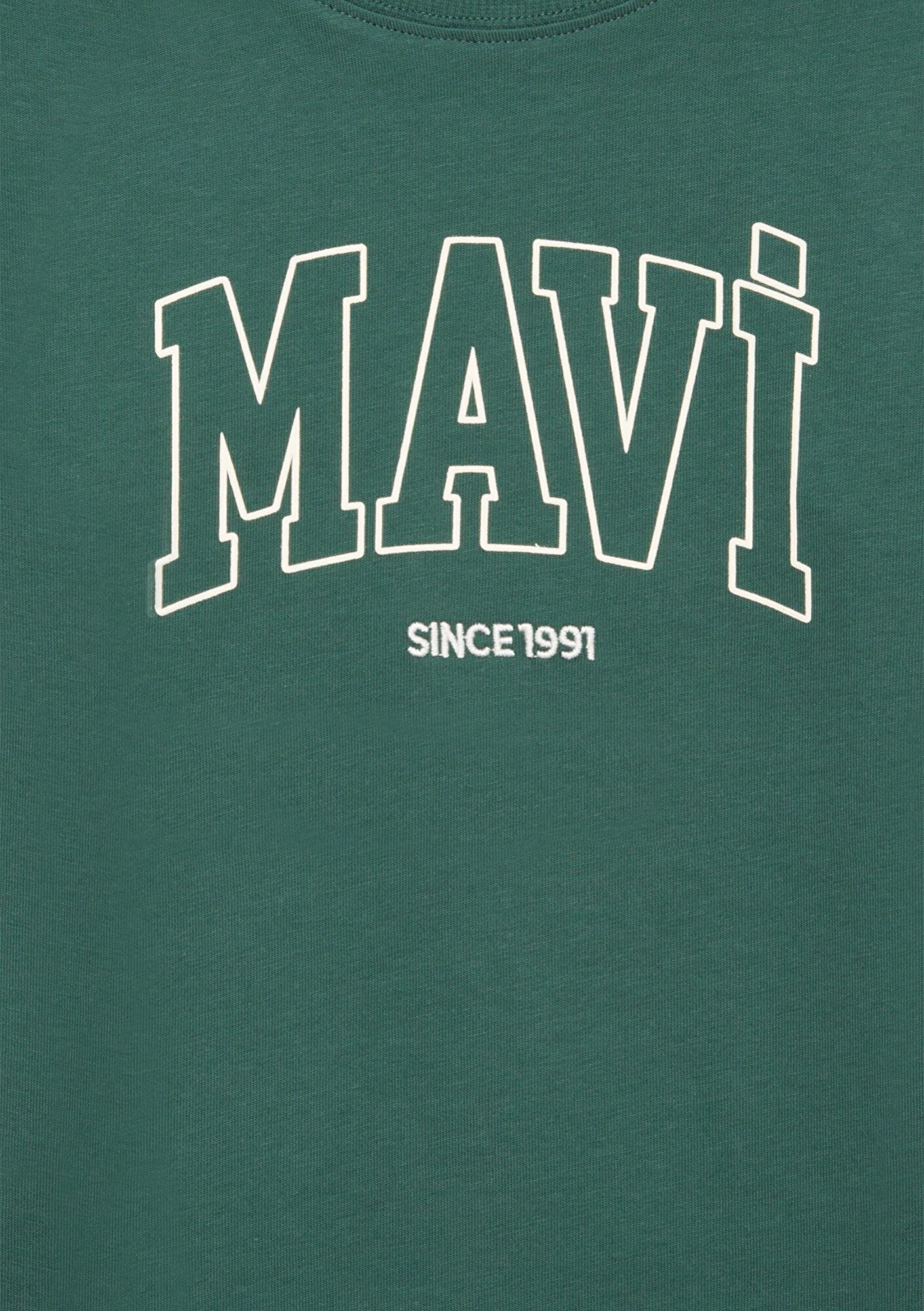 Mavi Mavi Since 1991 Baskılı Yeşil Tişört Loose Fit / Bol Rahat Kesim 6610369-71930